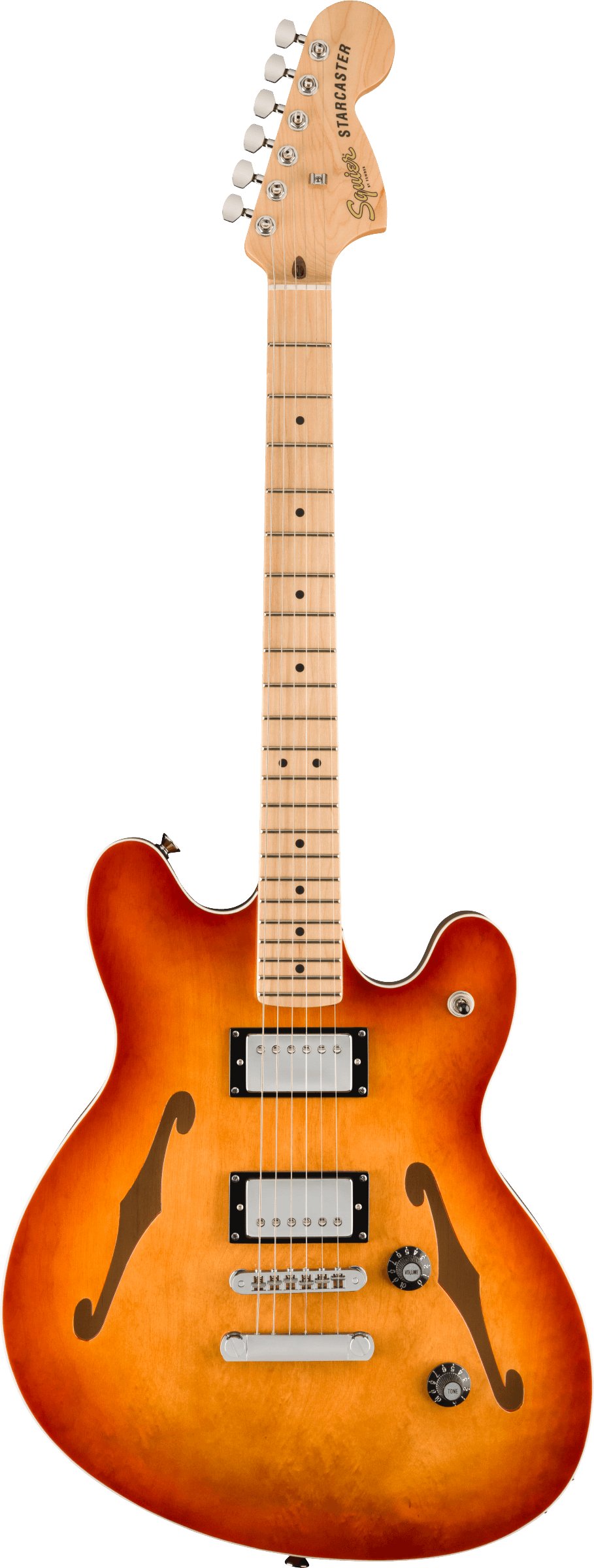 Squier Affinity Series Starcaster Deluxe in Sienna Sunburst - 0378452547_sqr_ins_frt_1_rr.jpg