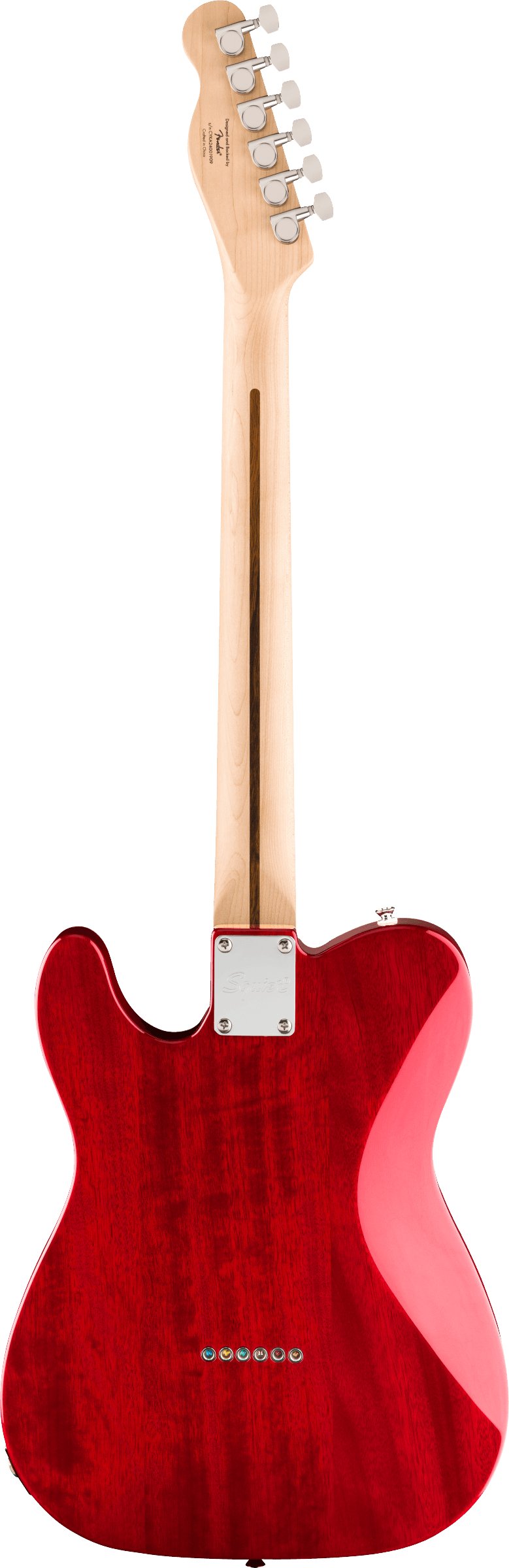 Squier Affinity Series Telecaster FMT SH in Crimson Red Transparent - 0378280538_sqr_ins_bck_1_rl.jpg