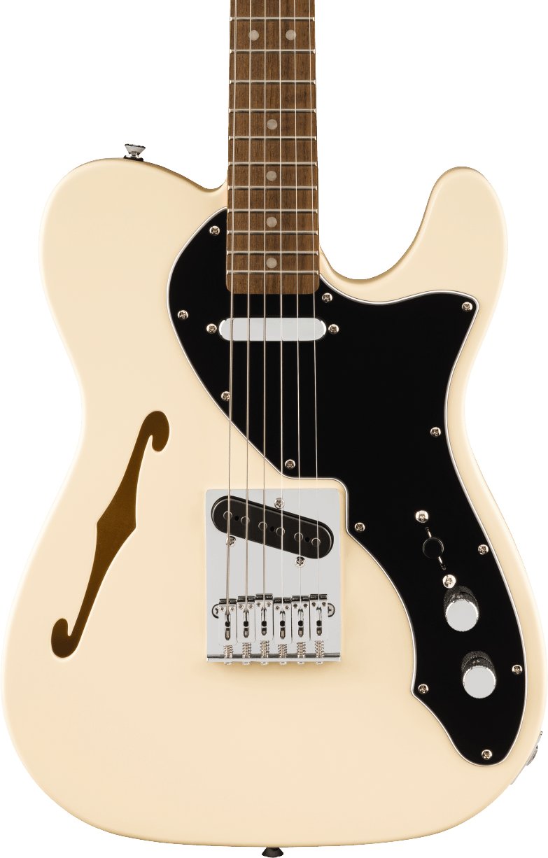 Squier Affinity Series Telecaster Thinline in Olympic White - 0378271505_sqr_ins_frt_1_rr cropped.jpg