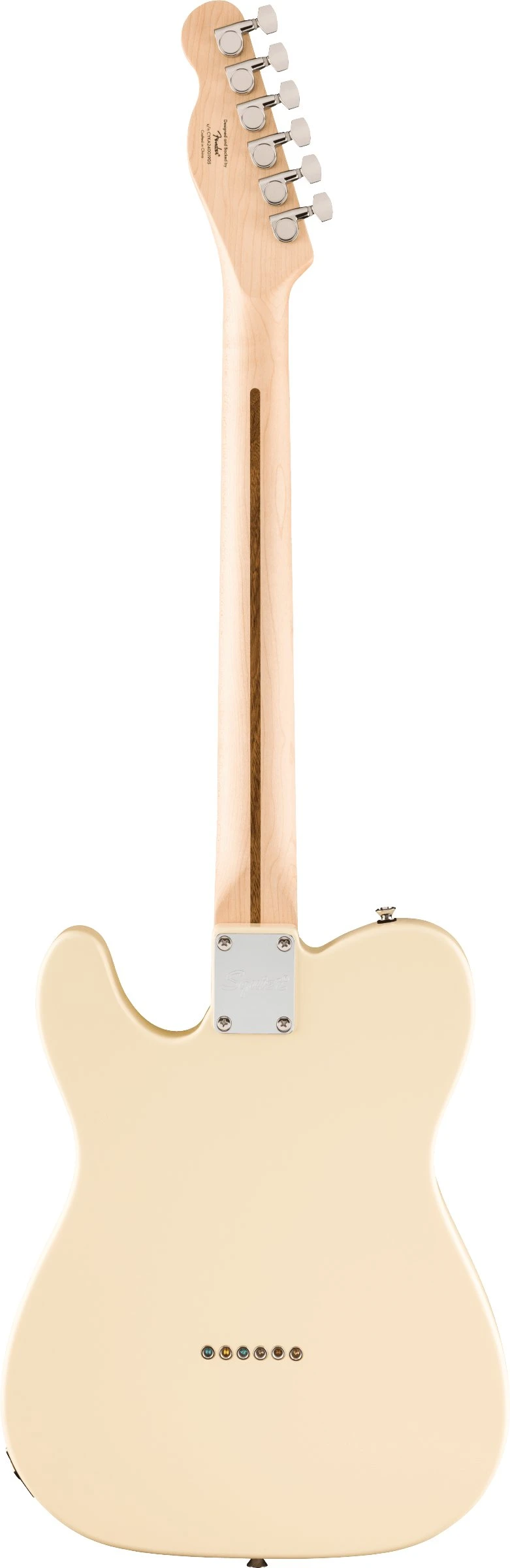 Squier Affinity Series Telecaster Thinline in Olympic White - 0378271505_sqr_ins_bck_1_rl.jpg