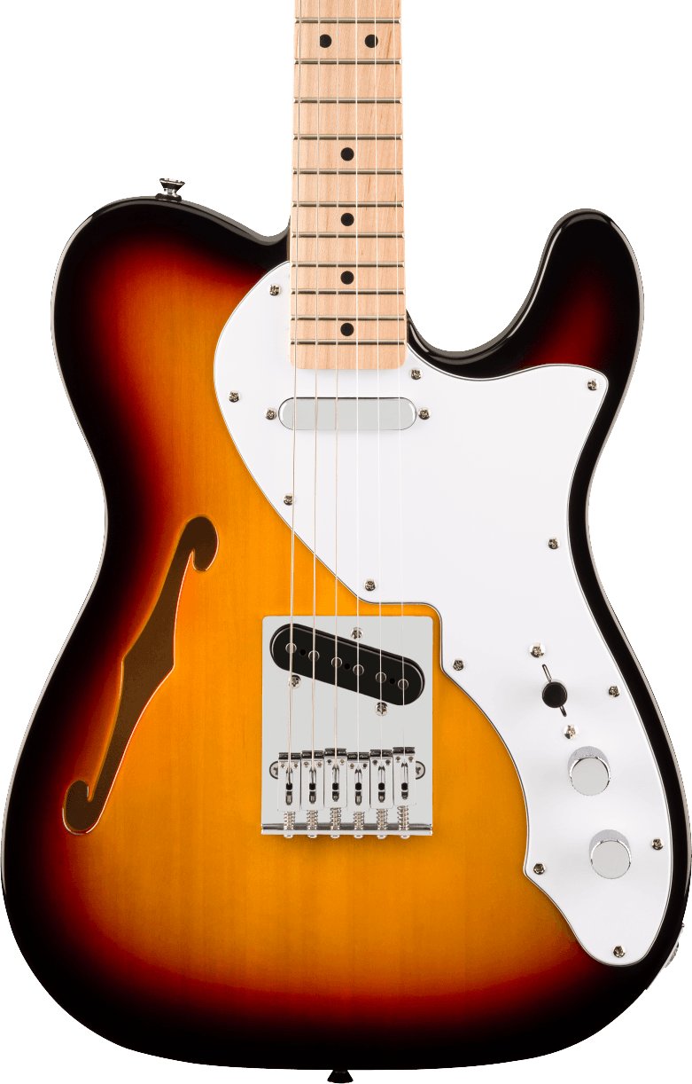 Squier Affinity Series Telecaster Thinline in 3-Color Sunburst - 0378272500_sqr_ins_frt_1_rr cropped.jpg