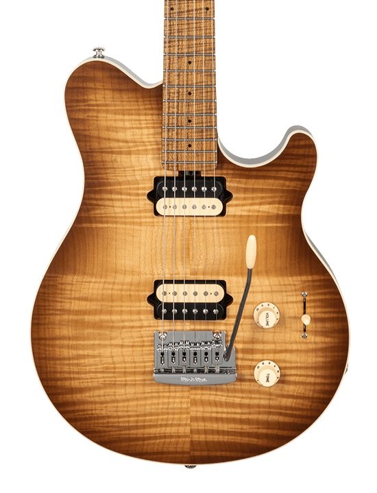 Music Man Axis Electric Guitar in Honey Pot Flame Top with Tremolo - 561-hero.jpg