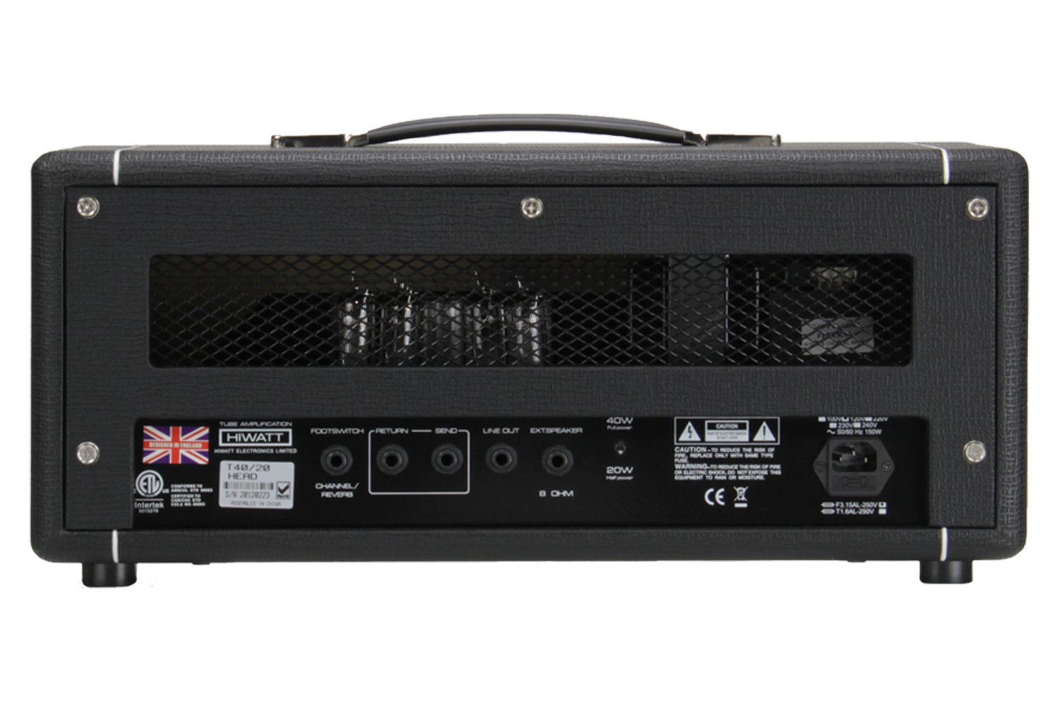 Hiwatt T40/20 Tube Series MKIII 40/20w Amplifier Head - HW-TB-4020-MKIII-HD-BLACK-Back.jpg
