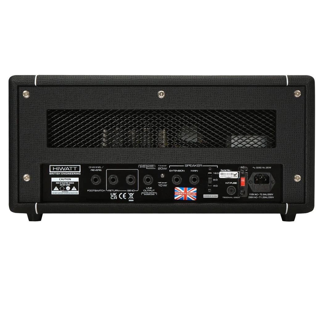 Hiwatt T20/10 Tube Series MKIII 20/10w Amplifier Head - HW-TB-2010-HD-BLACK-BACK.jpg