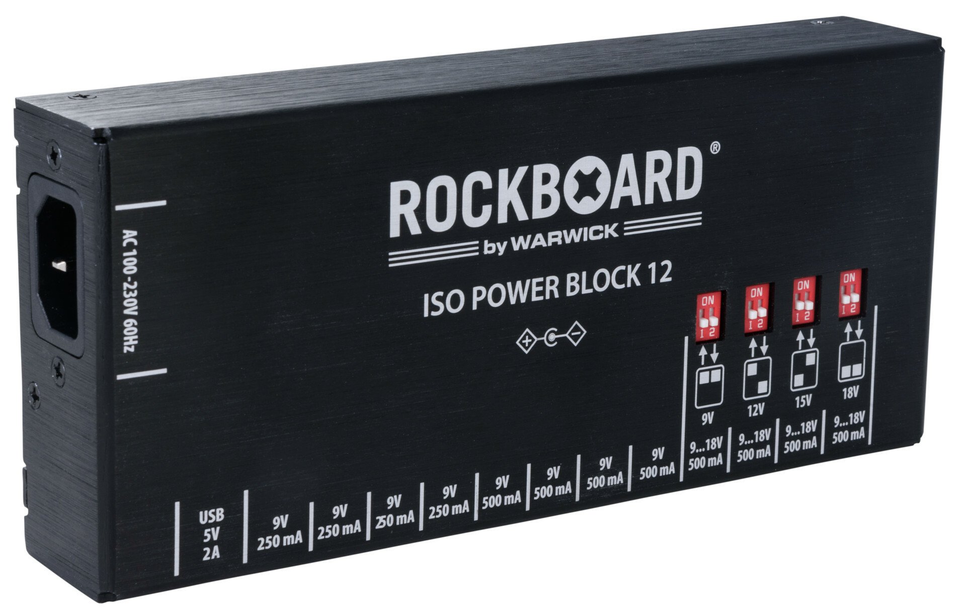 "Rockboard Power Block ISO V12 IEC, 9 to 18V, 100/230 Volt" - RBO_POW_ISO_12_IEC_05.jpg