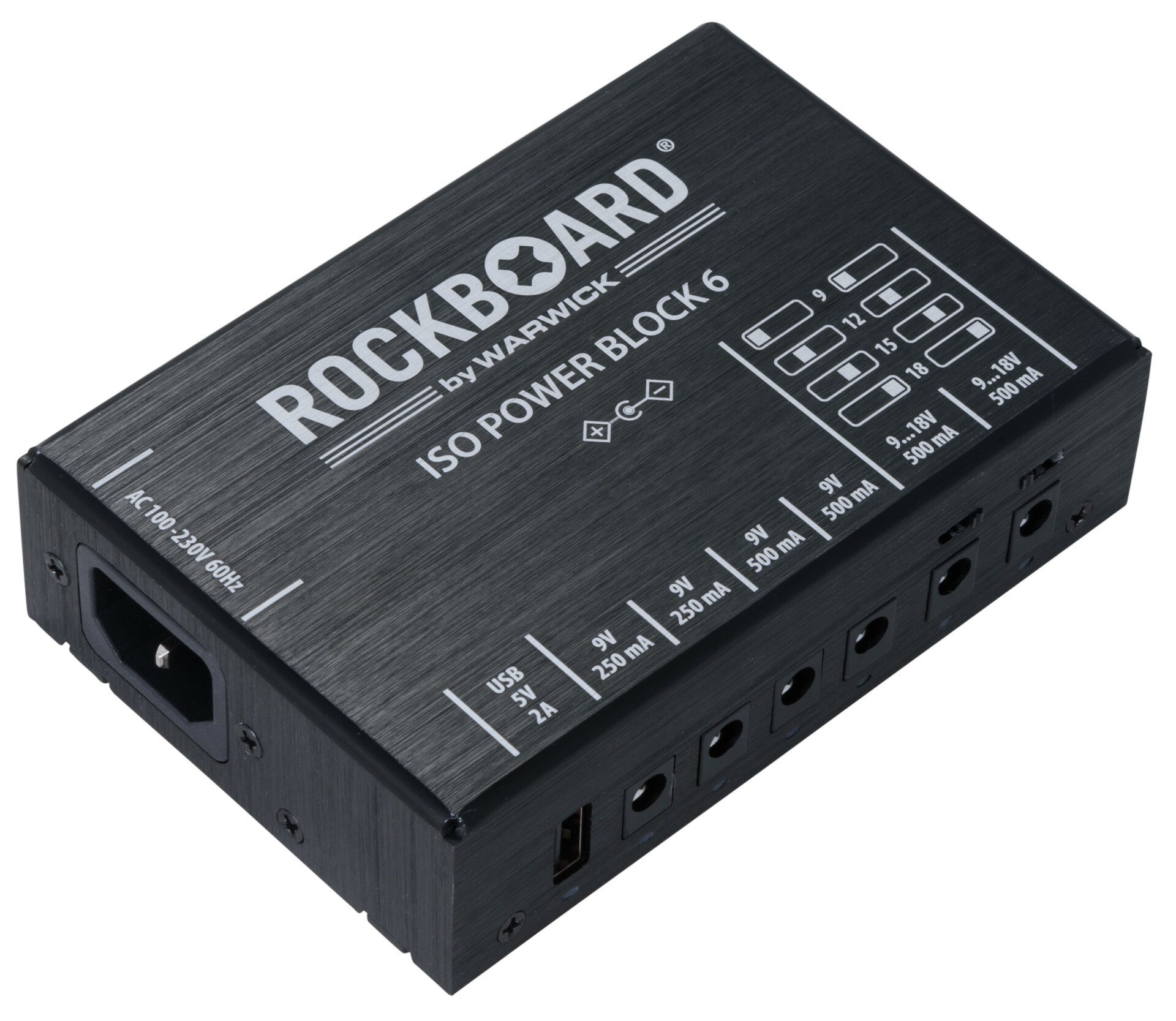 "Rockboard Power Block ISO V6 IEC, 9 to 18V, 100/230 Volt" - RBO_POW_ISO_6_IEC_02.jpg