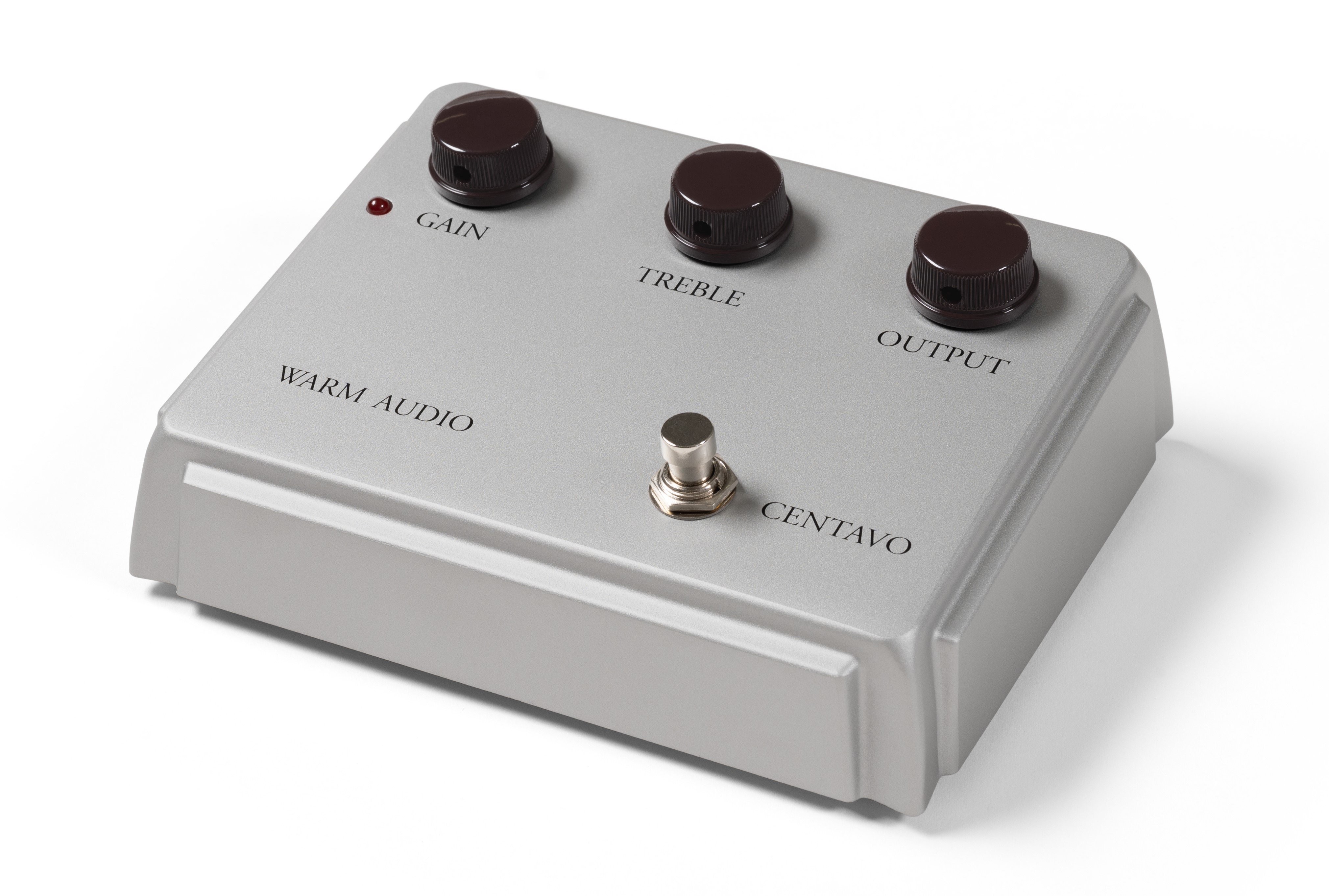 Warm Audio Centavo Overdrive Pedal limited edition Silver - SilverCentavo_Angle.jpg