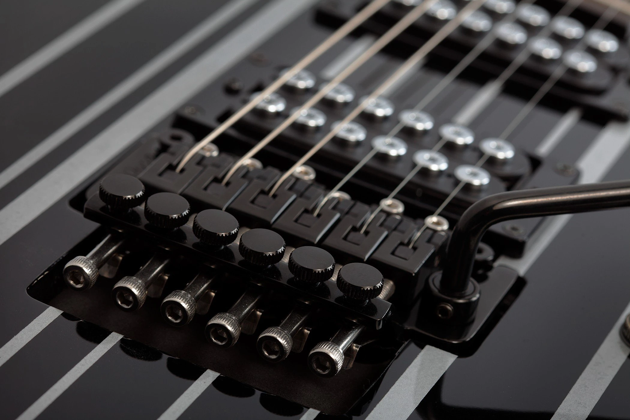 Schecter Synyster Standard Electric Guitar in Black with Silver Pinstripes - Synyster Standard.Gloss Black with Silver Pinstripes.10.jpg
