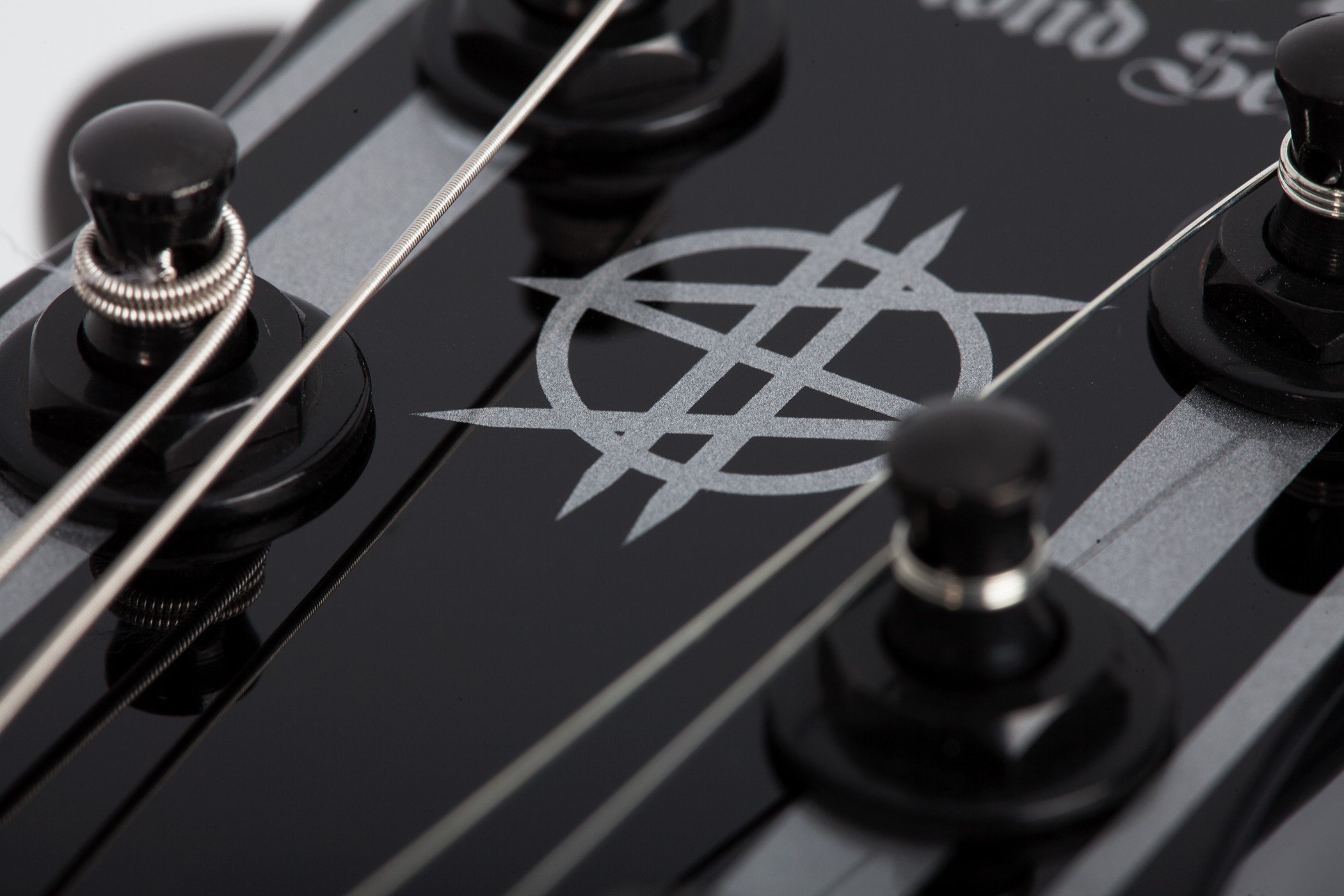 Schecter Synyster Standard Electric Guitar in Black with Silver Pinstripes - Synyster Standard.Gloss Black with Silver Pinstripes.07.jpg