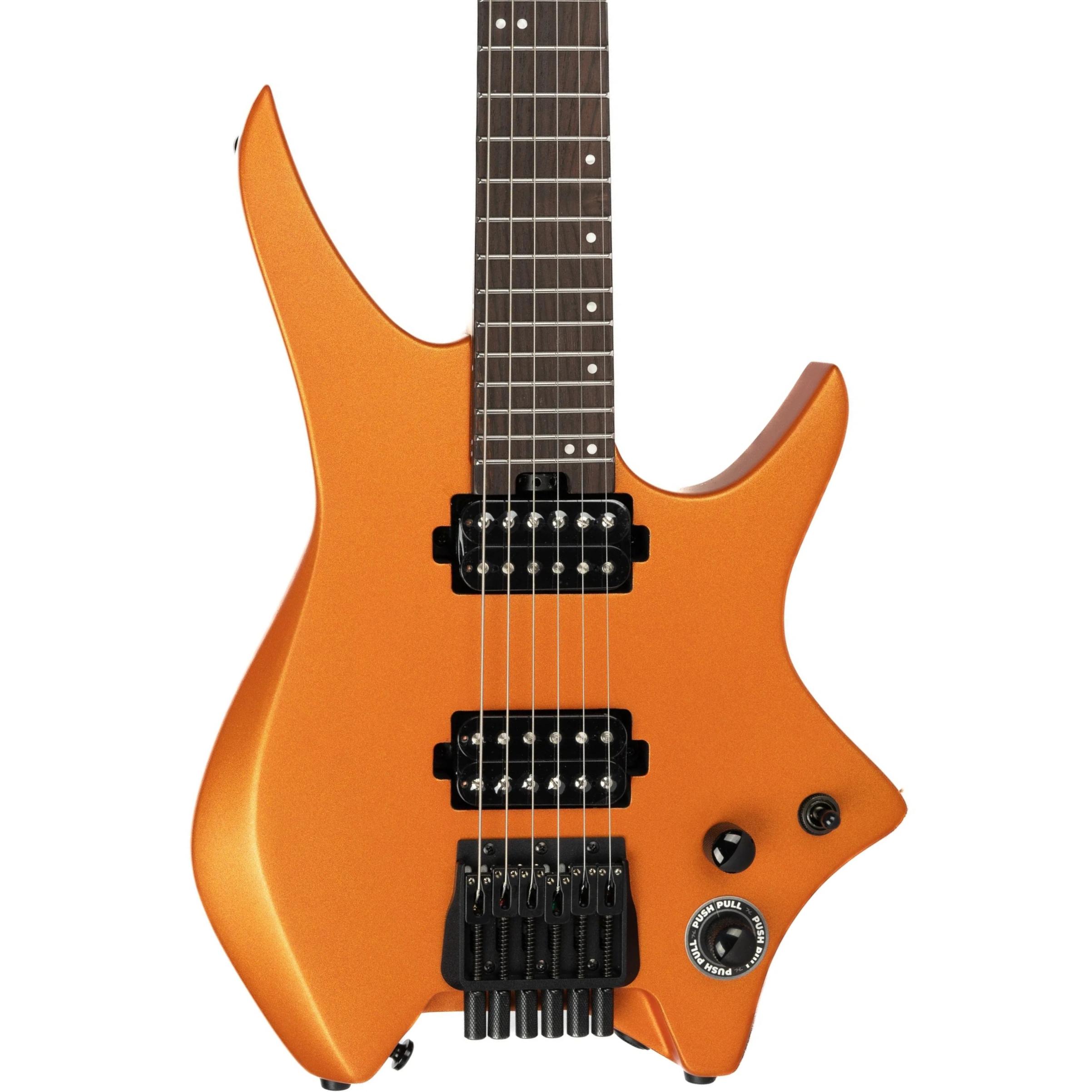 HILS NEXT HN3 Headless Electric Guitar in Satin Metallic Coral Orange - HN3SMCO-New-Body.jpg