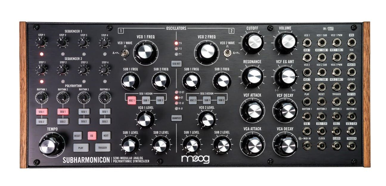 Moog Subharmonicon Semi-Modular Polyrhythmic Analog Synthesizer - 392060-Subharmonicon On White - Faceplate - WEB.jpg