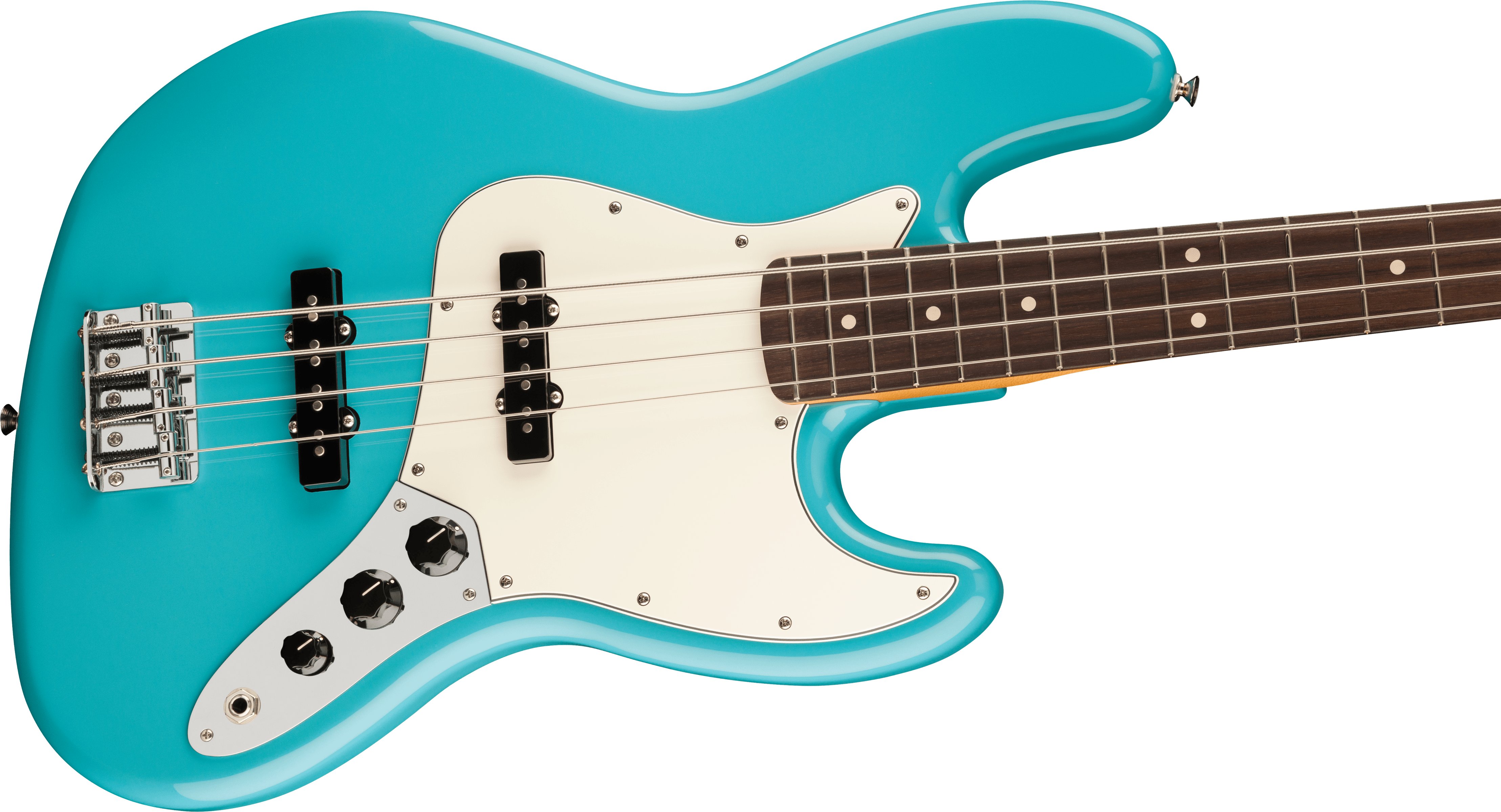 Player II Jazz Bass Guitar Rosewood Fingerboard Aquatone Blue