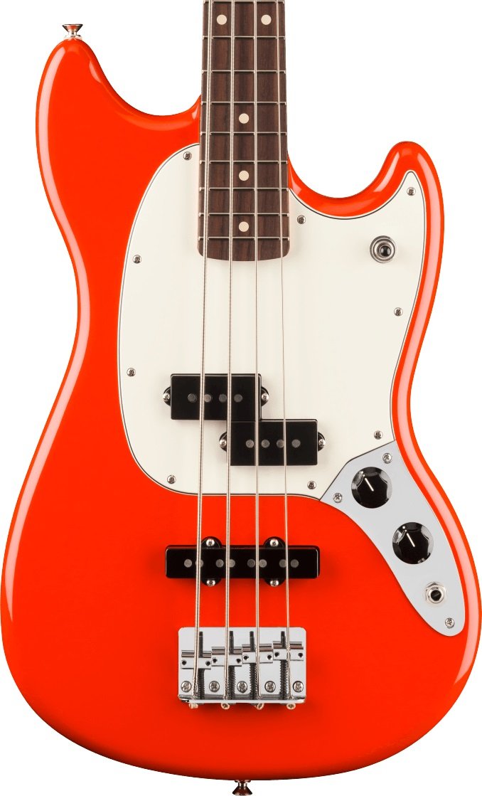 Fender Player II Mustang Bass Guitar PJ Rosewood Fingerboard Coral Red - 0140490558_fen_ins_frt_1_rr-hero.jpg