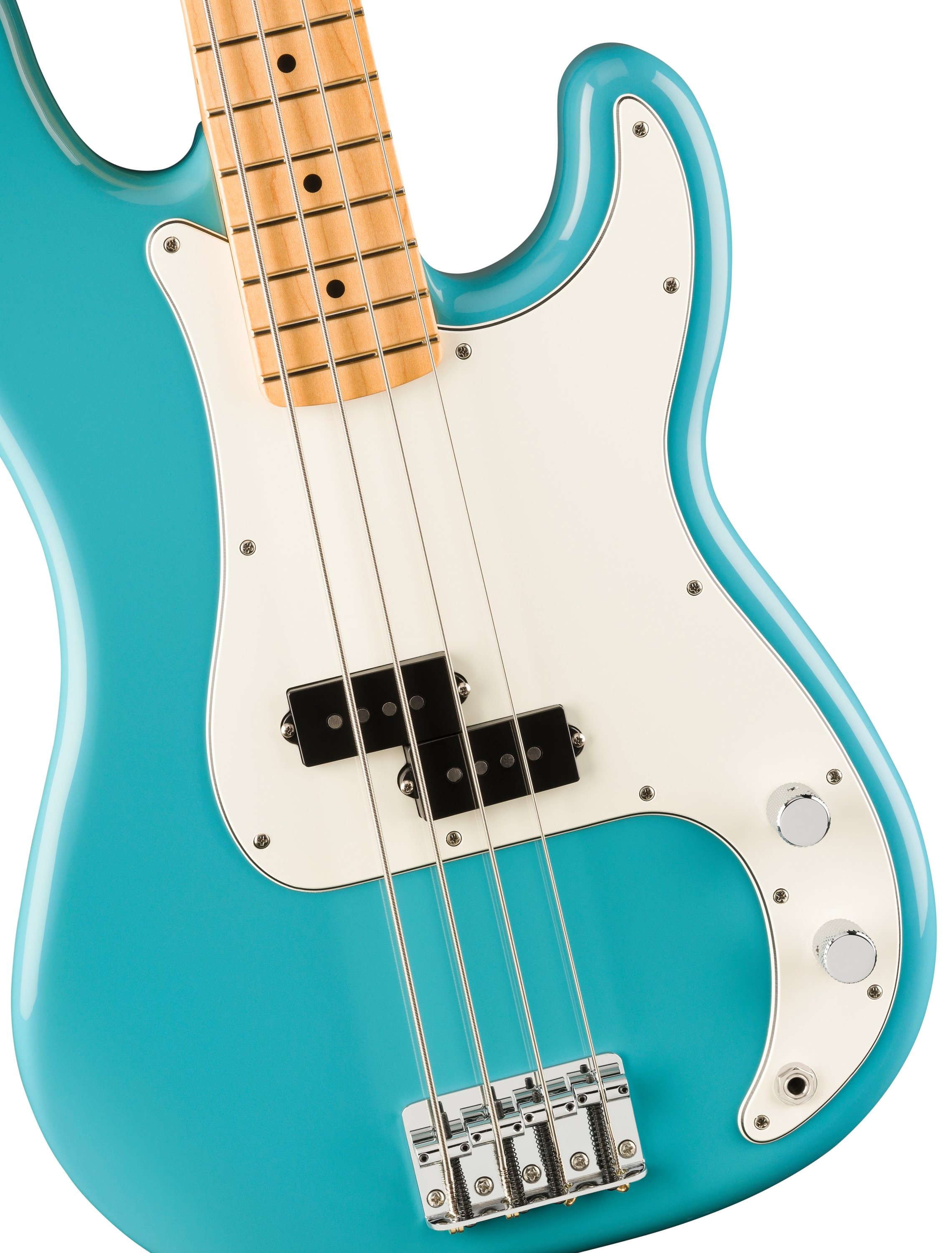 Player II Precision Bass Guitar Maple Fingerboard Aquatone Blue