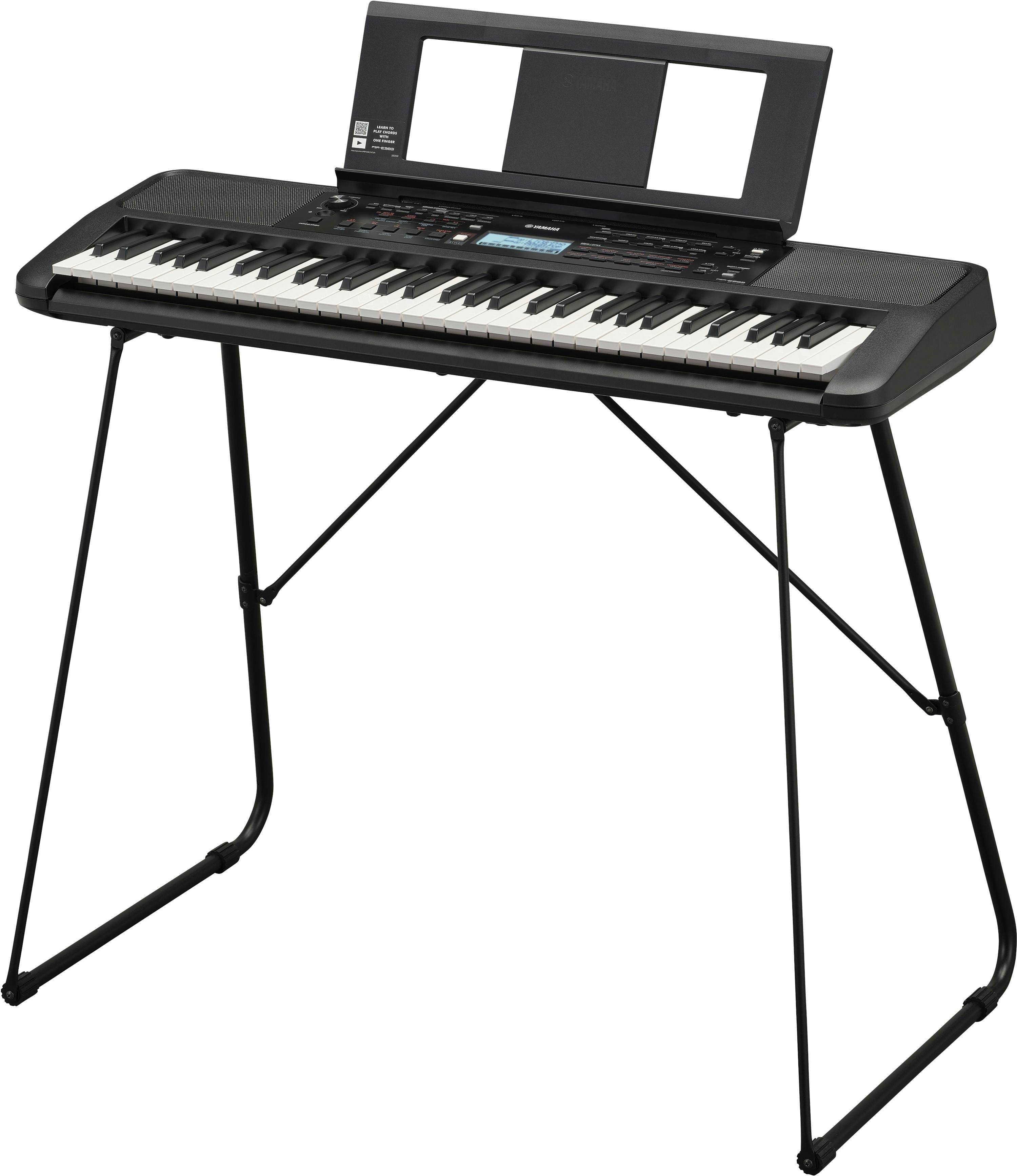 Yamaha PSR-E383 Digital Keyboard in Black inc. PA130 PSU