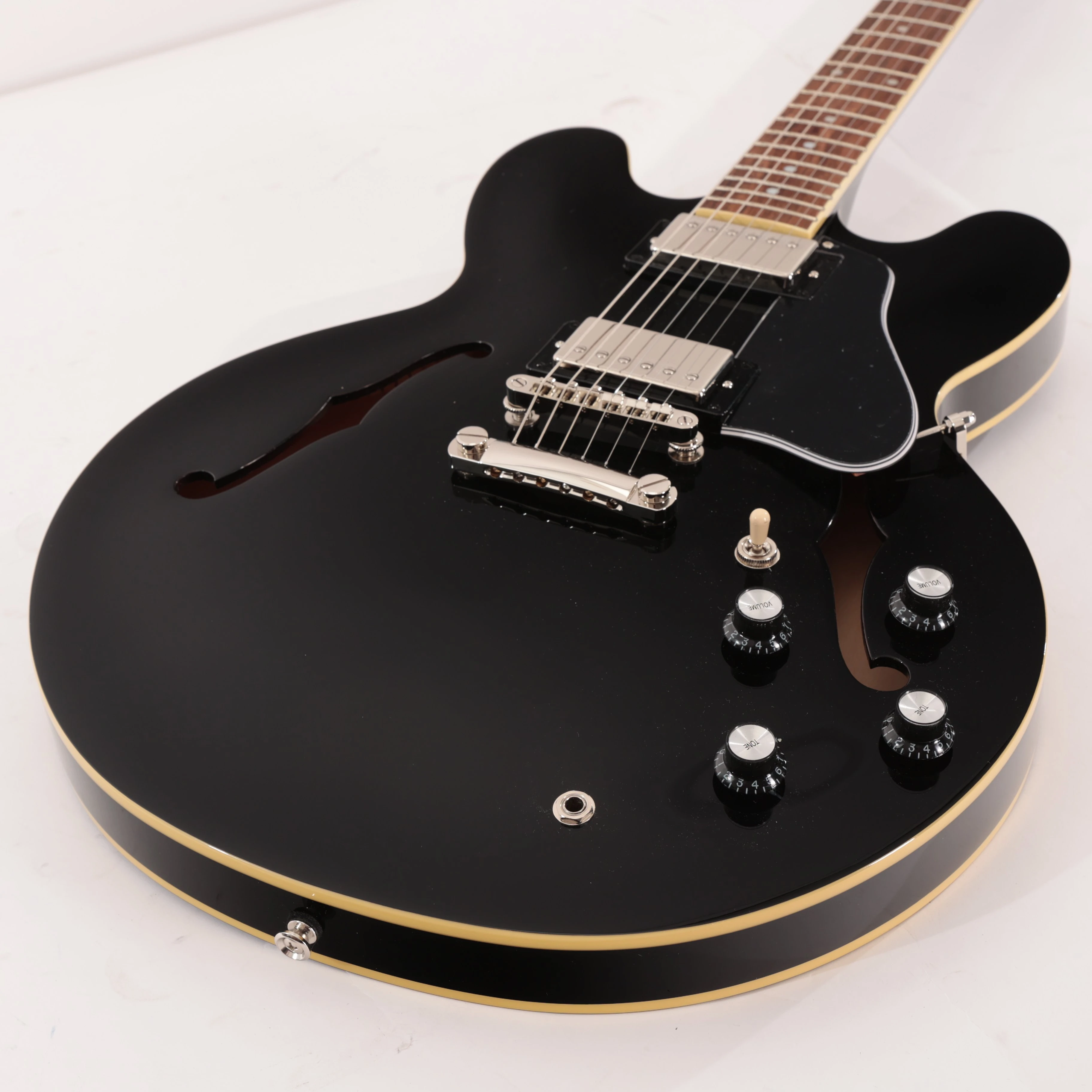 Epiphone Inspired by Gibson ES-335 Semi-Hollow Electric Guitar in Ebony - EI-335EBNH3 (4).jpg