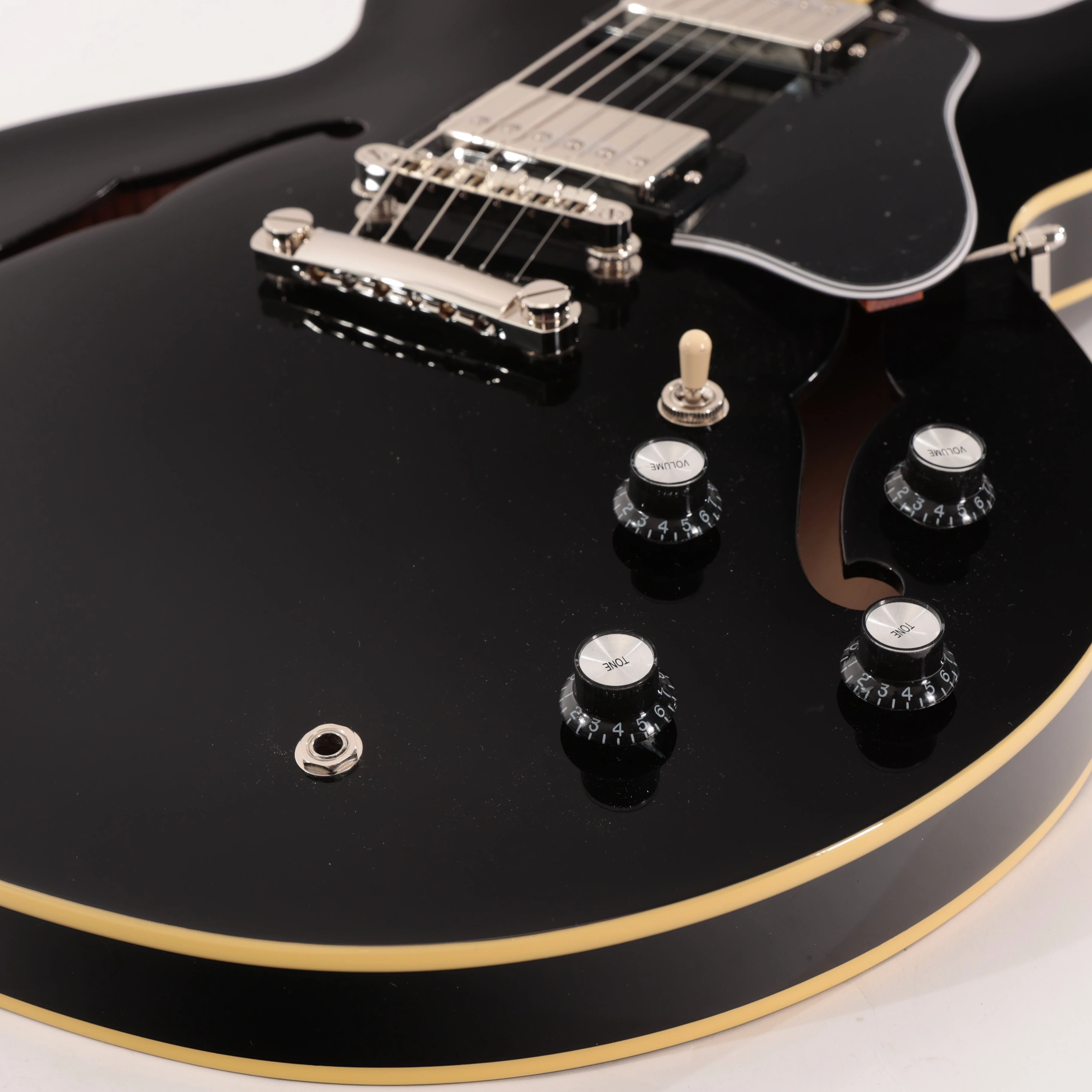 Epiphone Inspired by Gibson ES-335 Semi-Hollow Electric Guitar in Ebony - EI-335EBNH3 (6).jpg