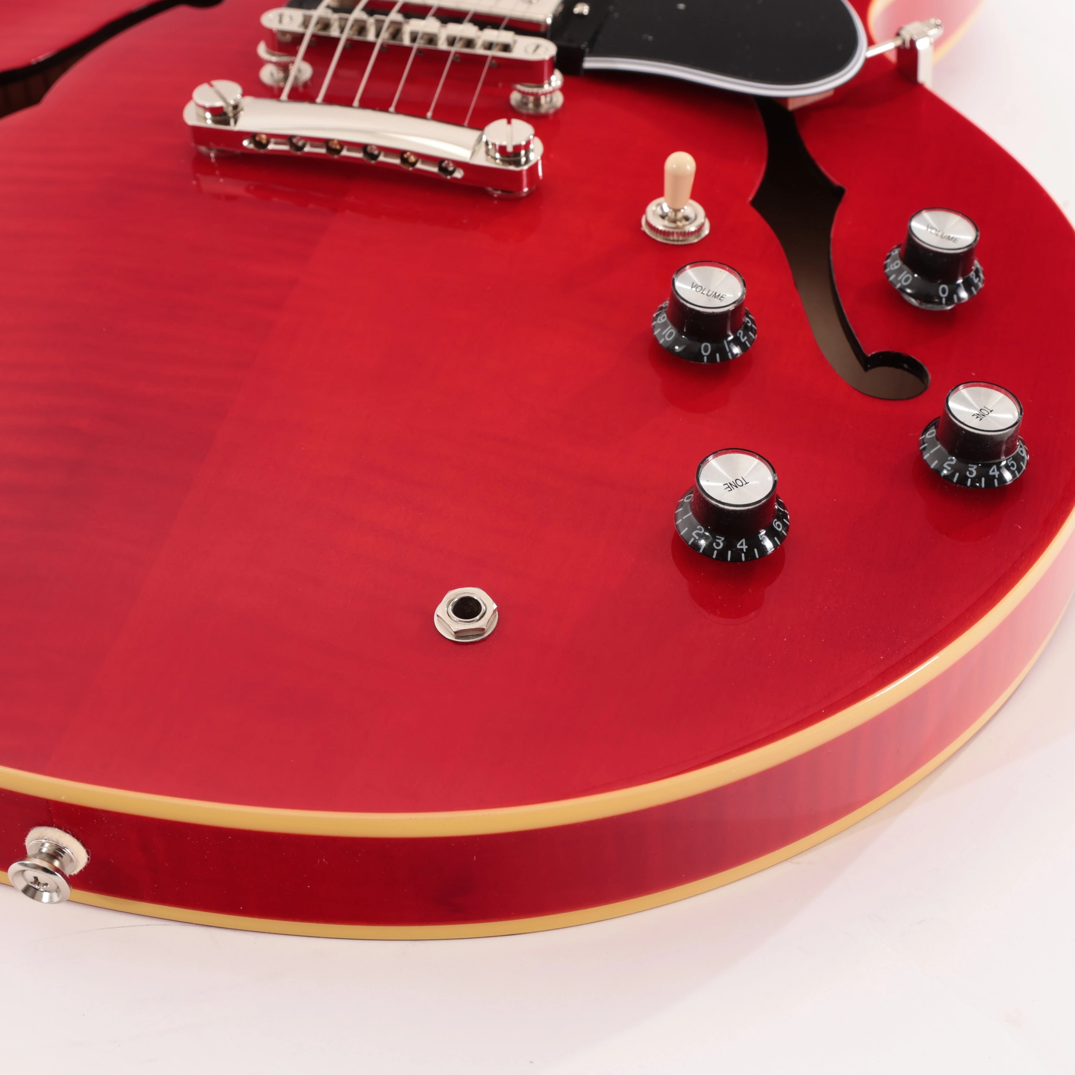 Epiphone Inspired by Gibson ES-335 Figured Semi-Hollow Electric Guitar in Sixties Cherry - EI-335FSCHNH3 (7).jpg
