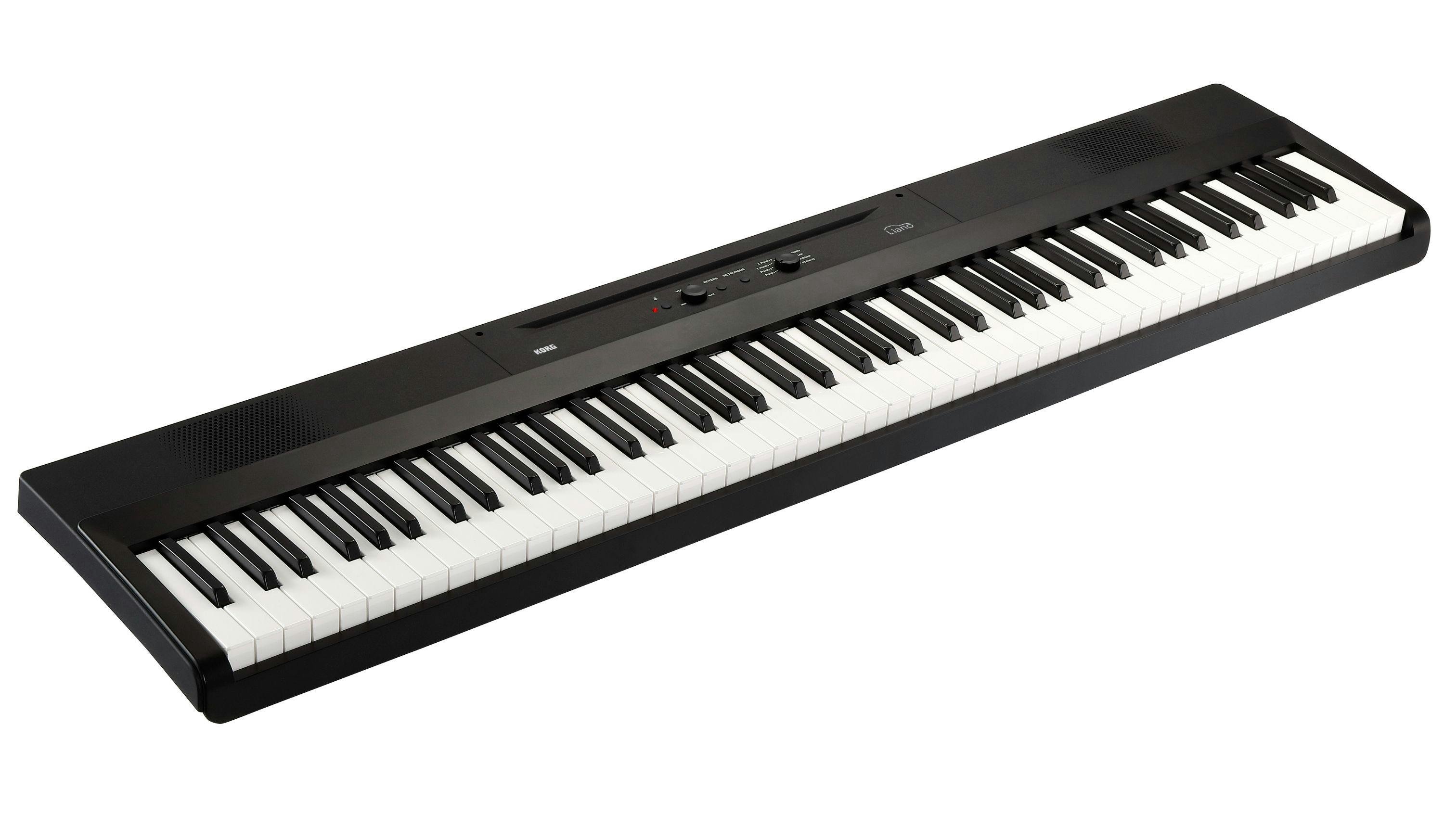 Korg L1-BK Liano 88 Key Digital Keyboard - 539508-Liano_bk_slant.jpg
