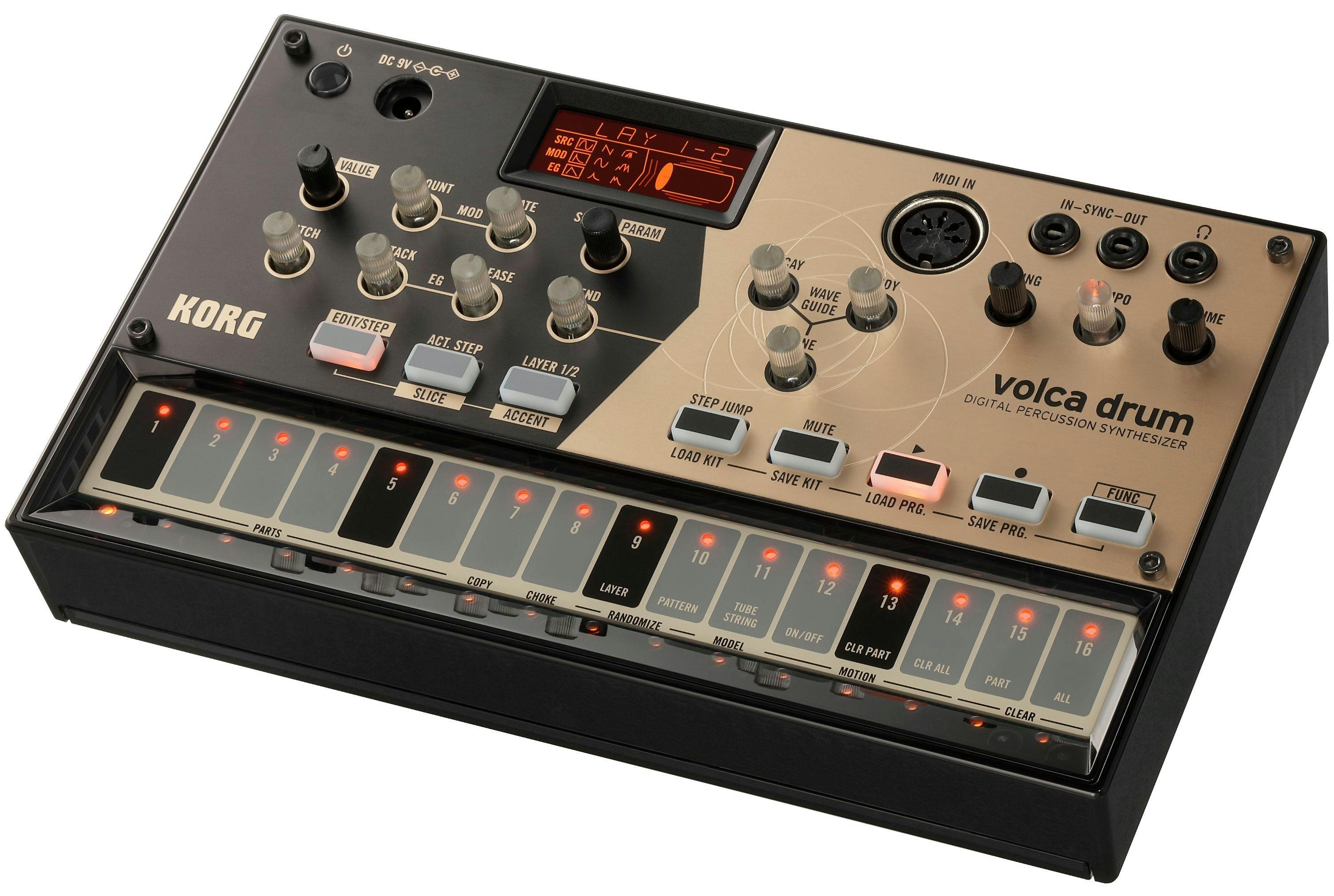 Korg Volca Drum Electronic Drum and Percussion Synthesizer - 314057-volca_drum_slant.jpg