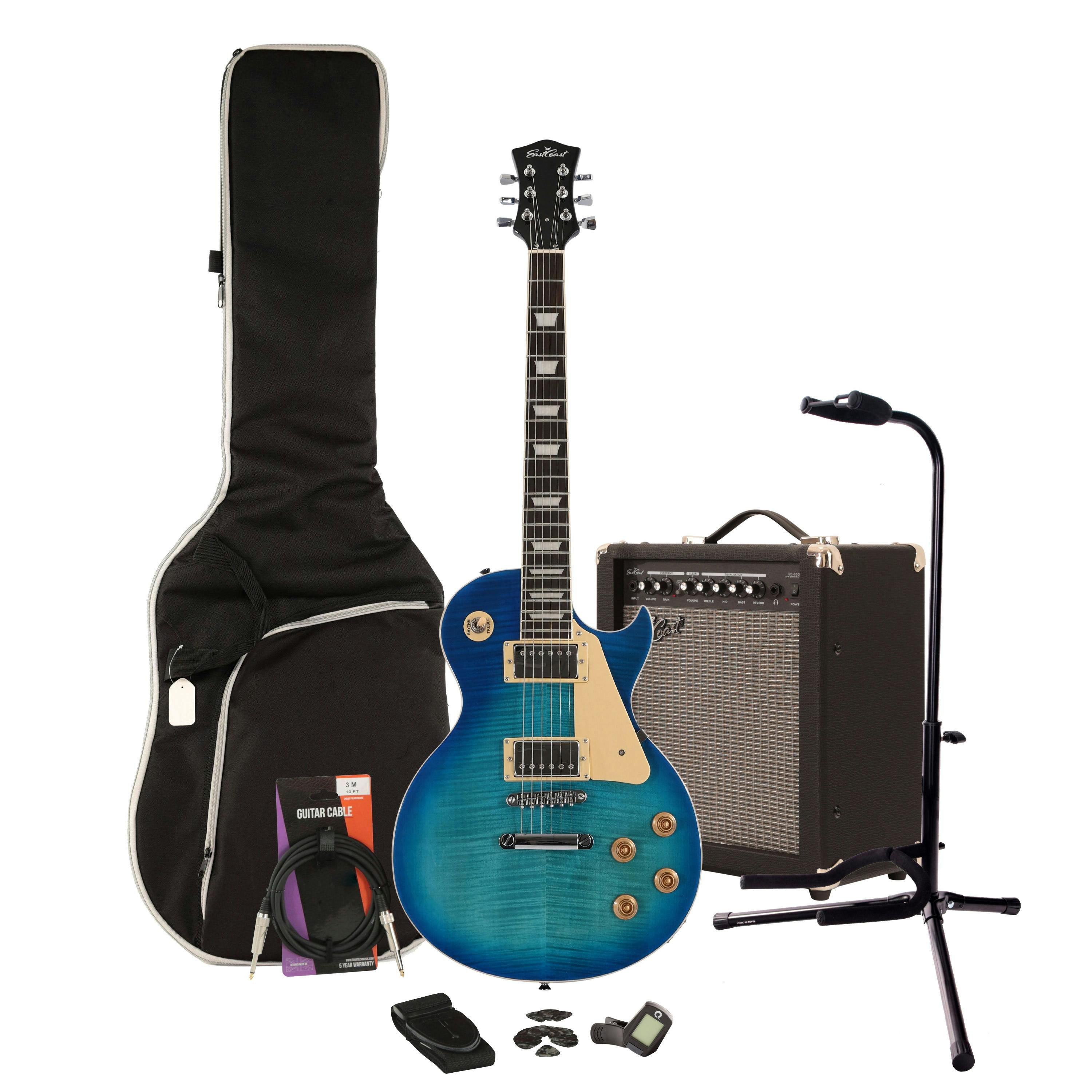 EastCoast L1 Blue Burst Electric Guitar Starter Pack with 35w Amp & Accessories - _BUN-EC-L1-BB35-EC-GL130-BB-35w.jpg