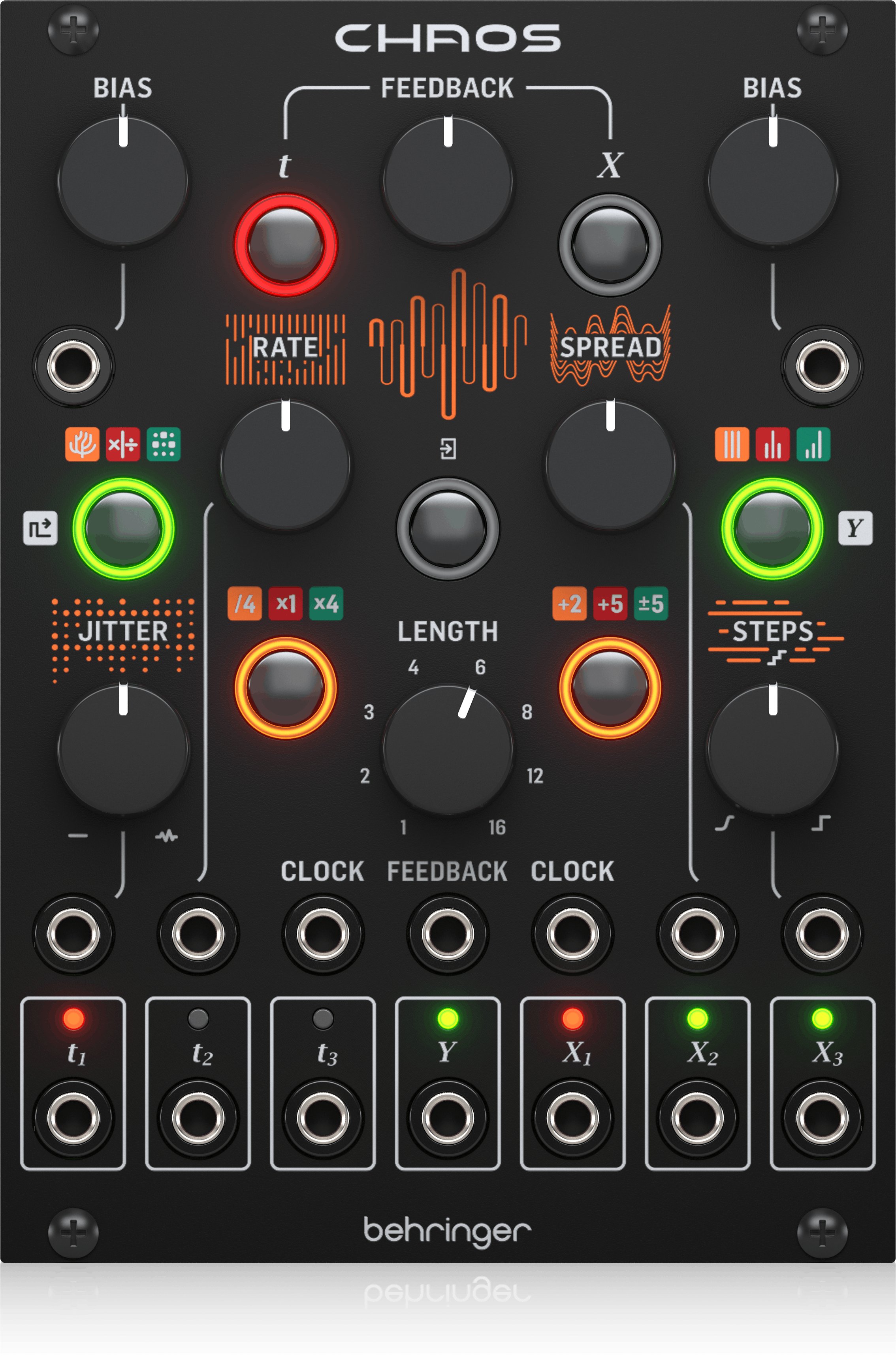 Behringer Chaos Analog Random Sampler Module for Eurorack - 0720-ACM86-001-Behringer_Chaos_Eurorack_Module_Front.jpg