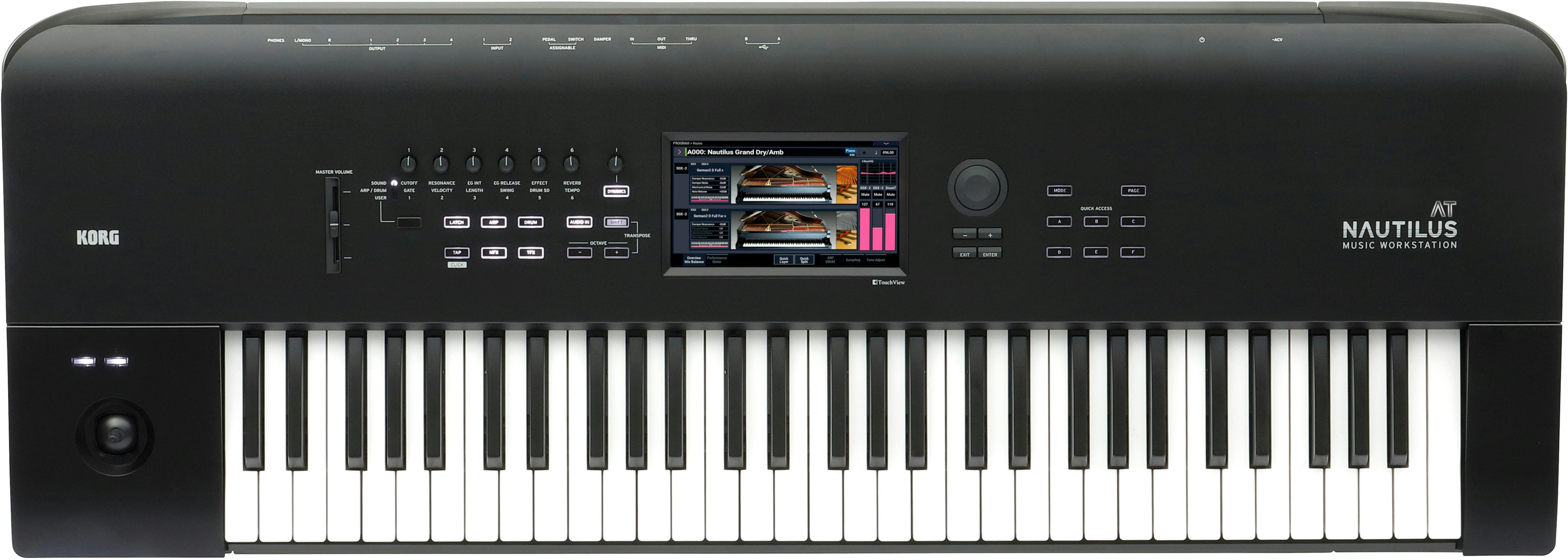 Korg NAUTILUS 61 AT Aftertouch Synth & Workstation - 61 Key - NAUTILUS-61AT-KORG_Nautilus_AT_61_Top.jpg
