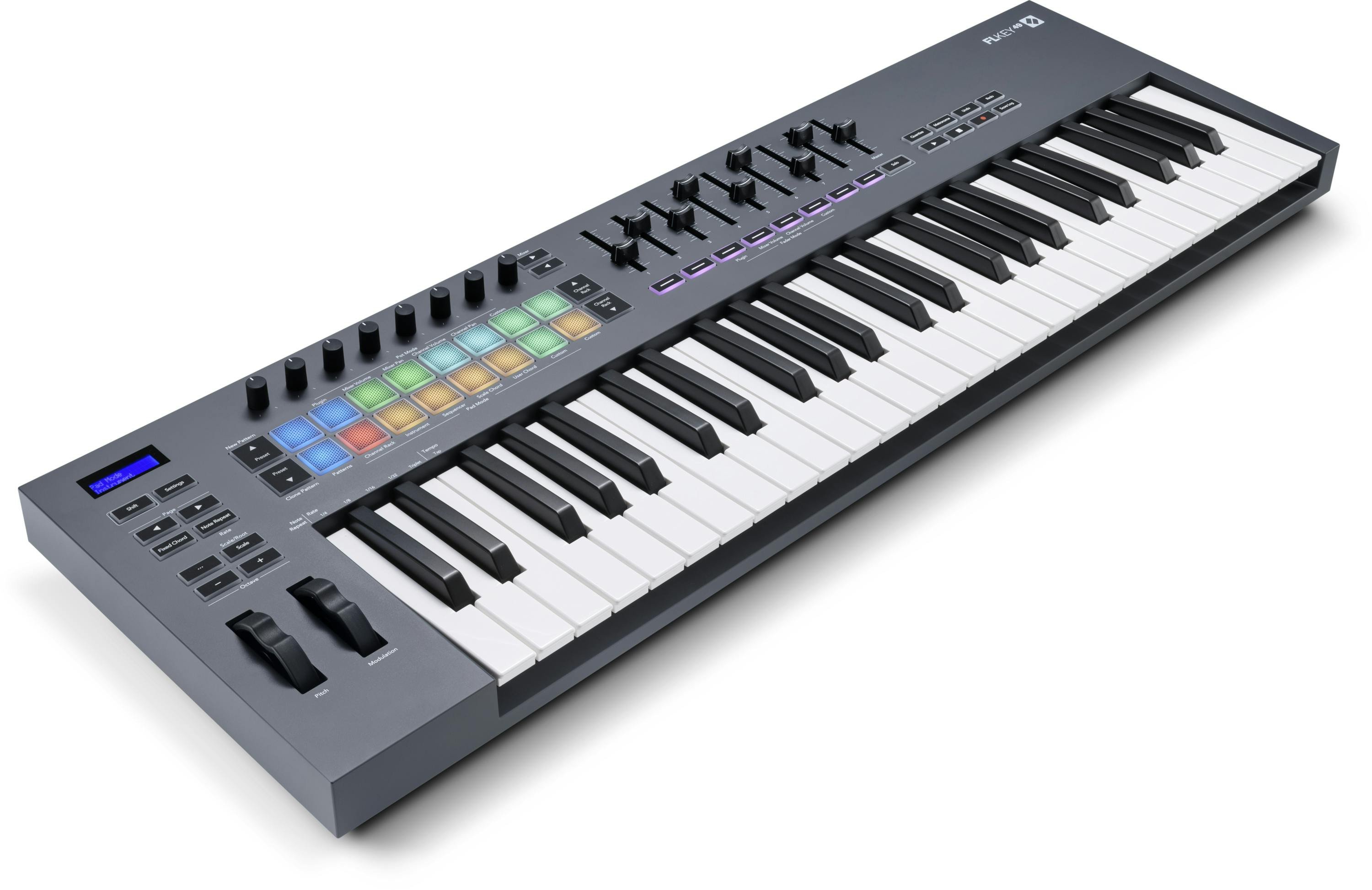 Novation FLkey 49 - Dedicated FL Studio Controller Keyboard - NOVFLK49MK1-FLKEY-49_Left_Tilt.jpg