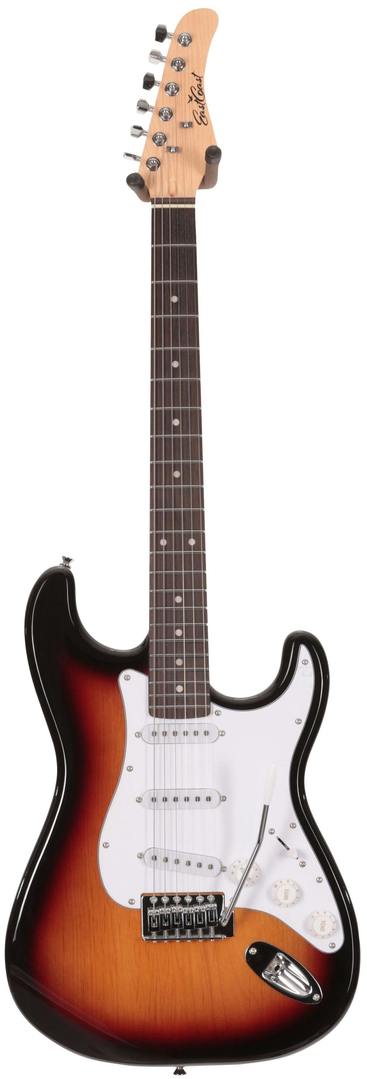 EastCoast ST1 3TS Electric Guitar Starter Pack with 10w Amp and Accessories - _BUN-EC-ST1-3TS10-Eastcoast-ST1-Electric-Guitar-in-Tone-Sunburst-Front.jpg