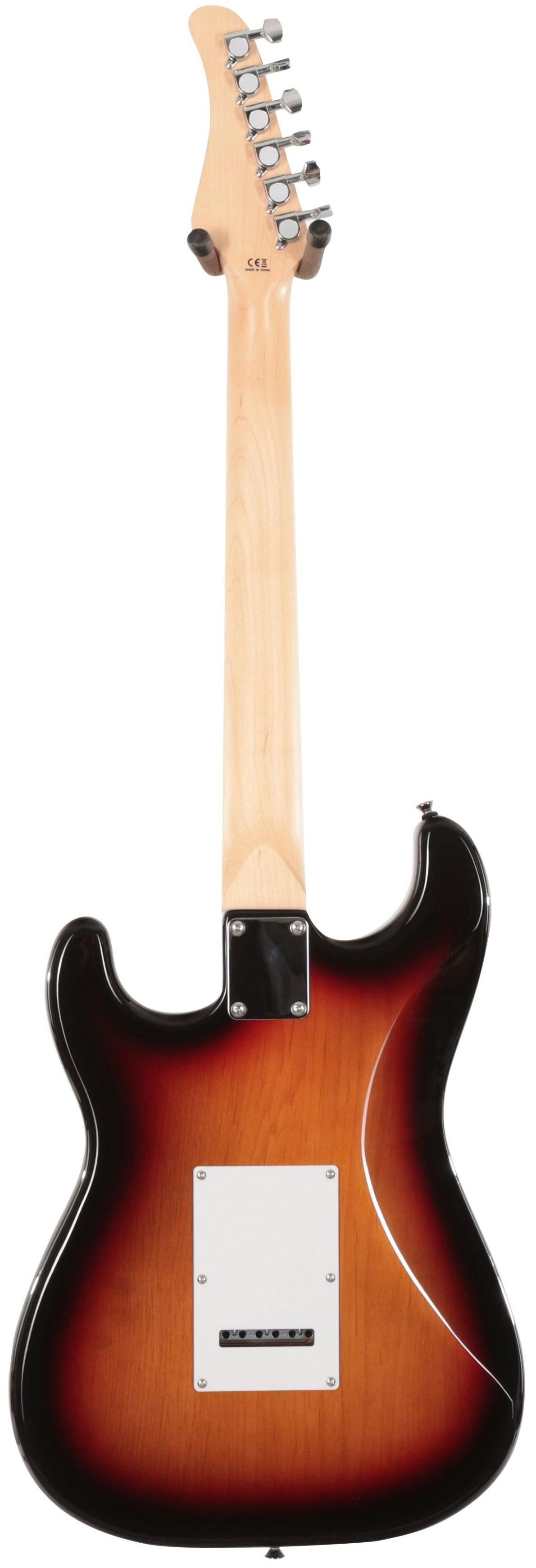 EastCoast ST1 Electric Guitar Starter Pack In Three Tone Sunburst with 10W Amp & Accessories - EC-ST1-3TS-Eastcoast-ST1-Electric-Guitar-in-Tone-Sunburst-Back.jpg