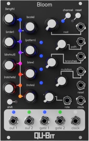 Qu-Bit Electronix Bloom Eurorack Module - QB-BLOOM-QU-Bit_Sequencer_Eurorack_Module_Front_2.jpg