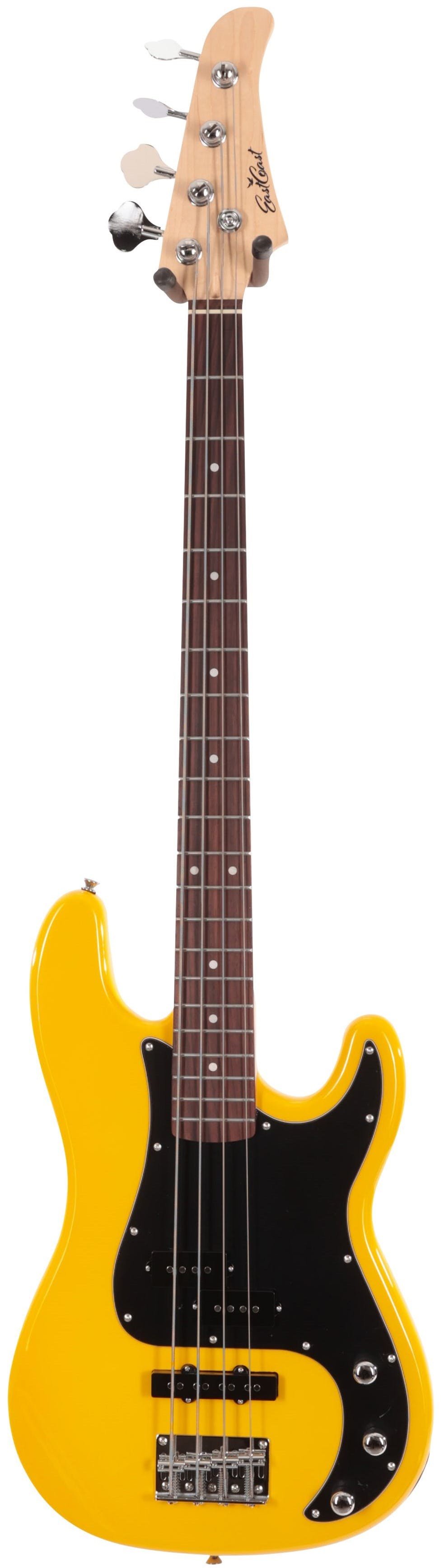 EastCoast PJ4 Bass Guitar in Ferrari Yellow Multi-FX & Modelling Bundle with Accessories - EC-PJ4-YL-Eastcoast-PJ4-Electric-Bass-Guitar-in-Yellow-Fronty.jpg