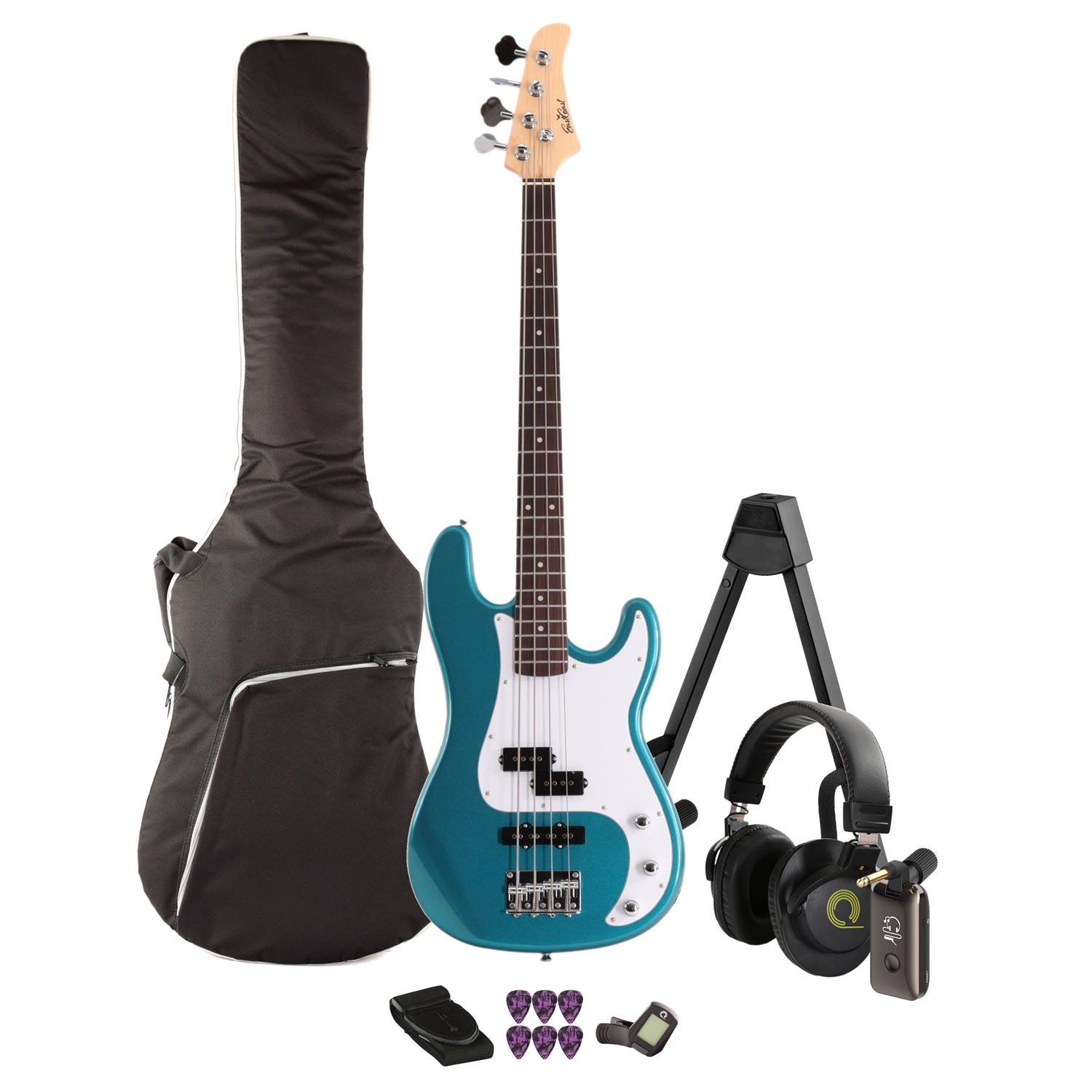 EastCoast PJ4 Bass Bundle in LPB with Headphones and Headphone Amp - BUN-EC-PJ4-LPB-SILEN.jpg