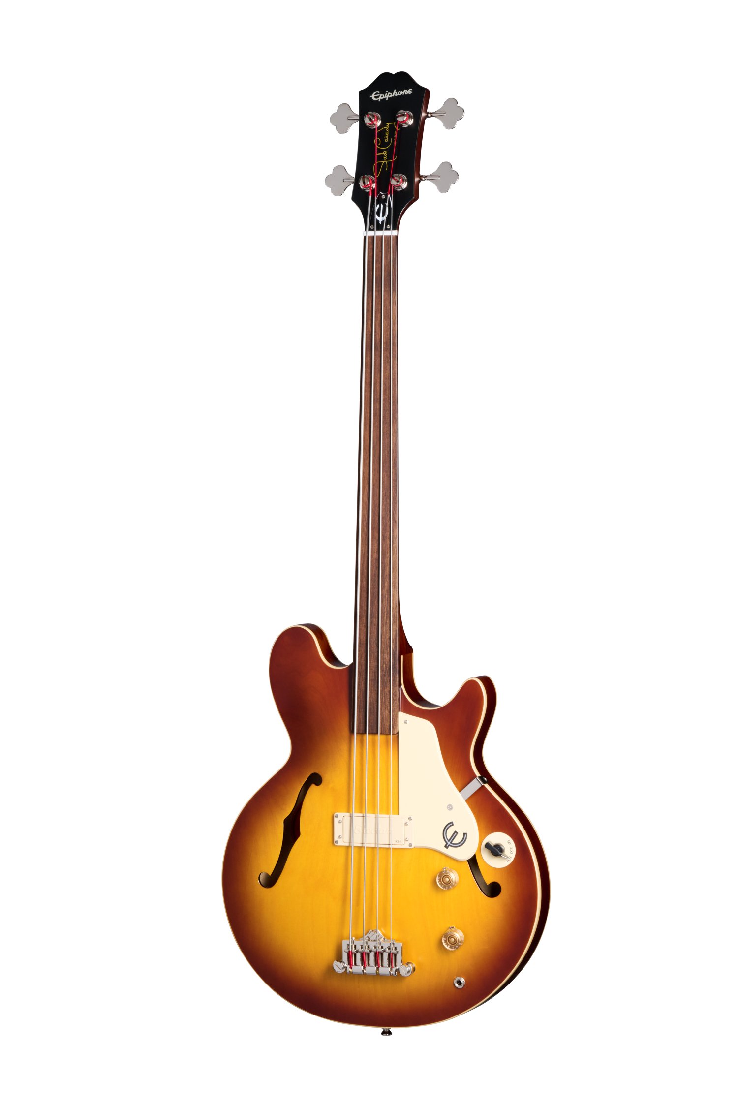 Epiphone Jack Casady Fretless Bass Guitar With Premium Gig Bag