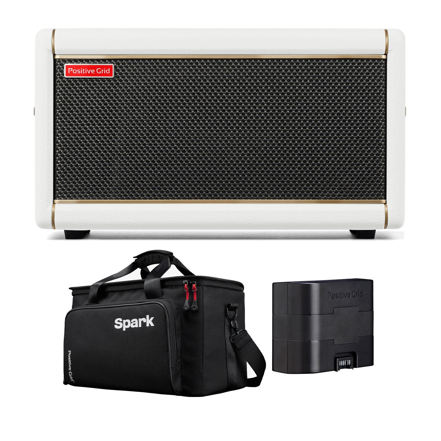 Positive Grid Spark 2 Practice amp in Pearl with Traveller Bag and Spark Battery - BUN-SPARK2-P (1).jpg