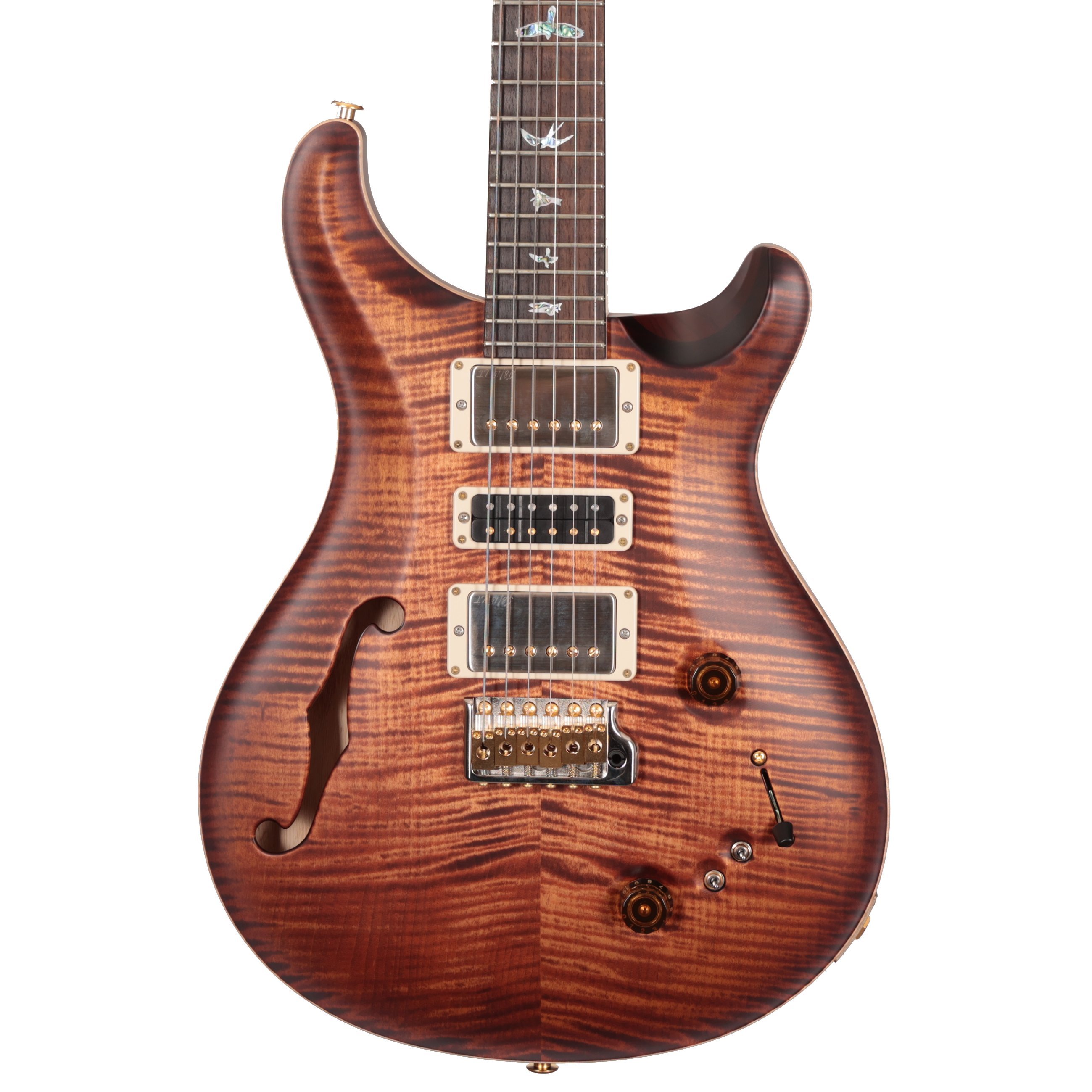 PRS Wood Library 10-Top Special Semi Hollow Electric Guitar in Satin Copperhead Burst - 0387798 (2).jpg