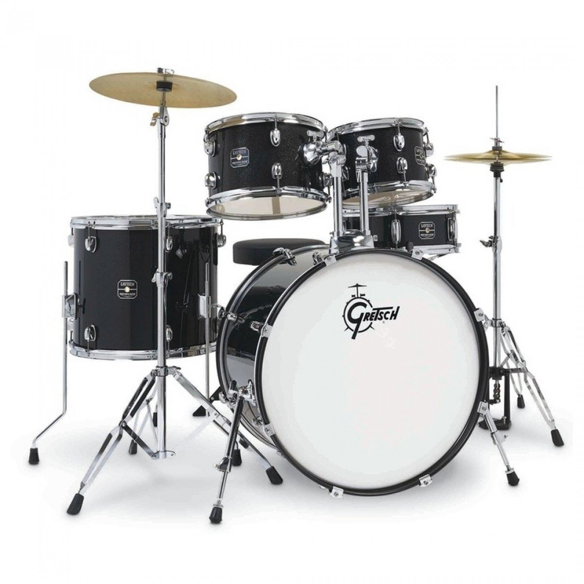 Gretsch Renegade 22" Acoustic Drum Kit in Black Mist  - GR801050.jpg
