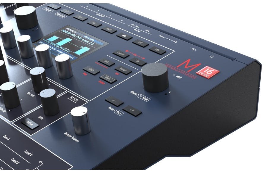 Waldorf M16 16 Voice Wavetable Desktop Synthesizer - WALDORF-M-16-Waldorf_M16_wavetable_Desktop_Synth_Close_Up.jpg