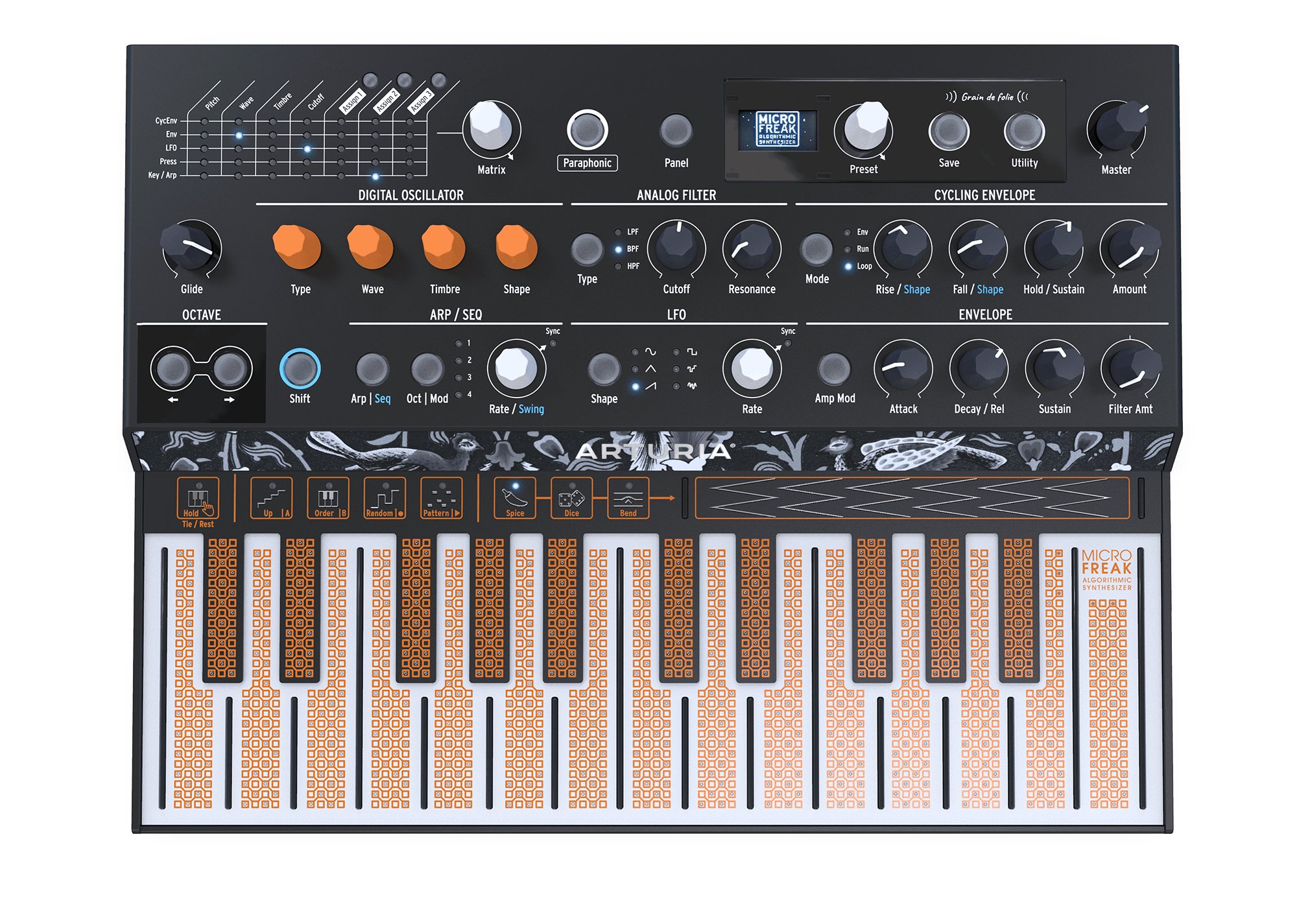 Arturia MicroFreak Paraphonic Hybrid Analog & Digital Wavetable Synth - 318458-MicroFreak - Top.jpg