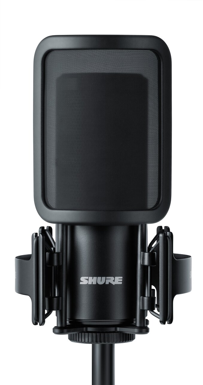 Shure SM4 Dual Diaphragm Condenser Microphone including Shock Mount,Magnetic Pop Filter & Carry Case - SM4-KIT Front_On White_HR.jpg