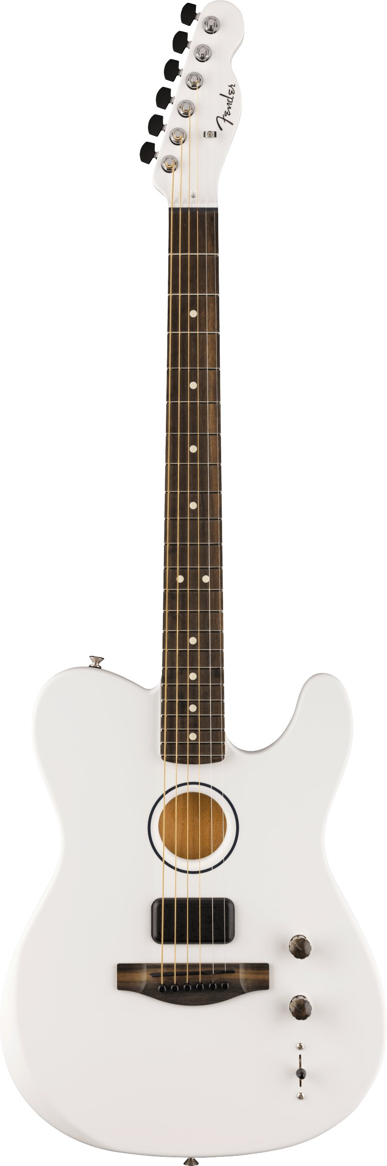 Fender Limited Edition FINNEAS American Acoustasonic Telecaster in Satin Arctic White - 0972813116_fen_ins_frt_1_rr.jpg