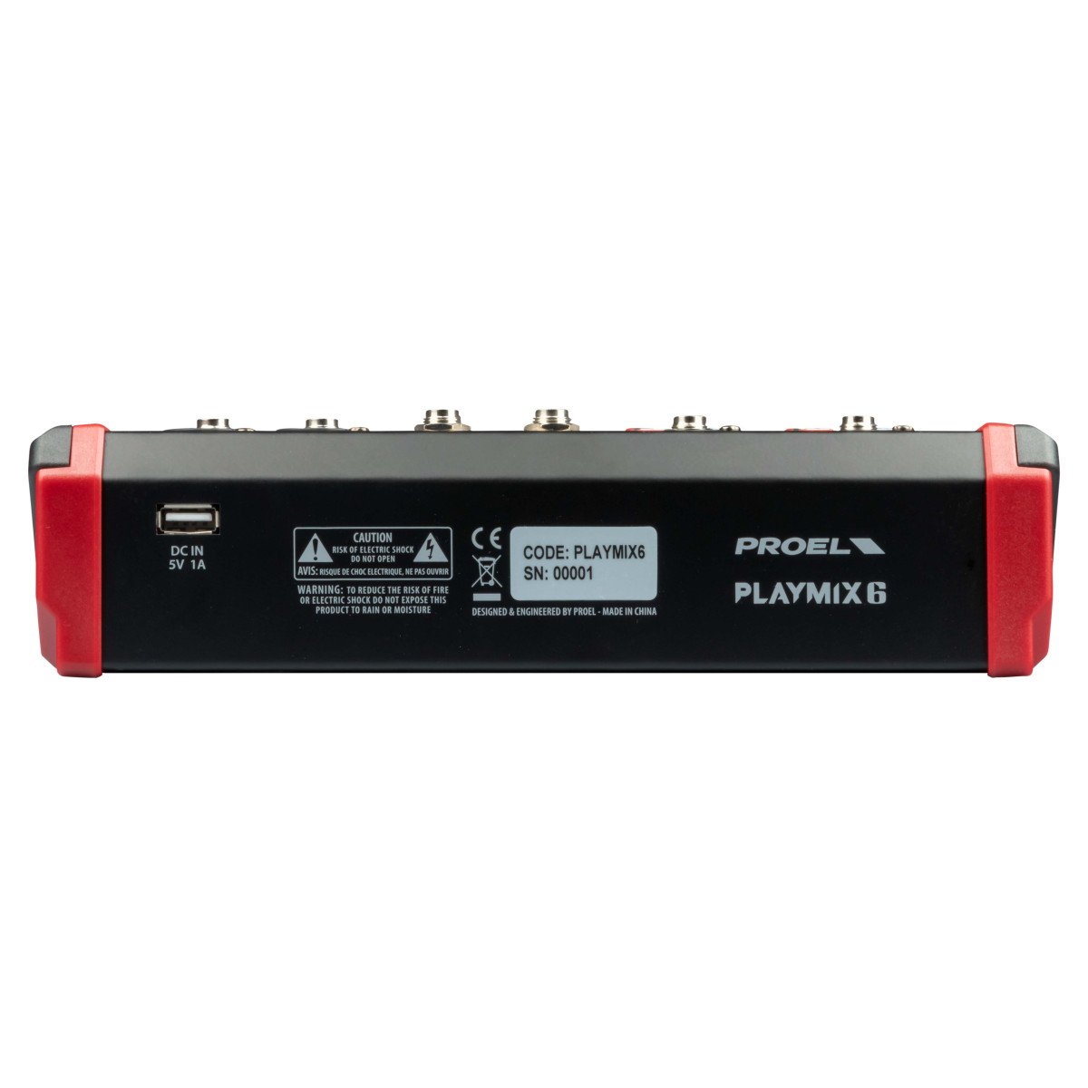 Proel PLAYMIX6 USB Mixing Desk with FX - PLAYMIX6 - back.jpg