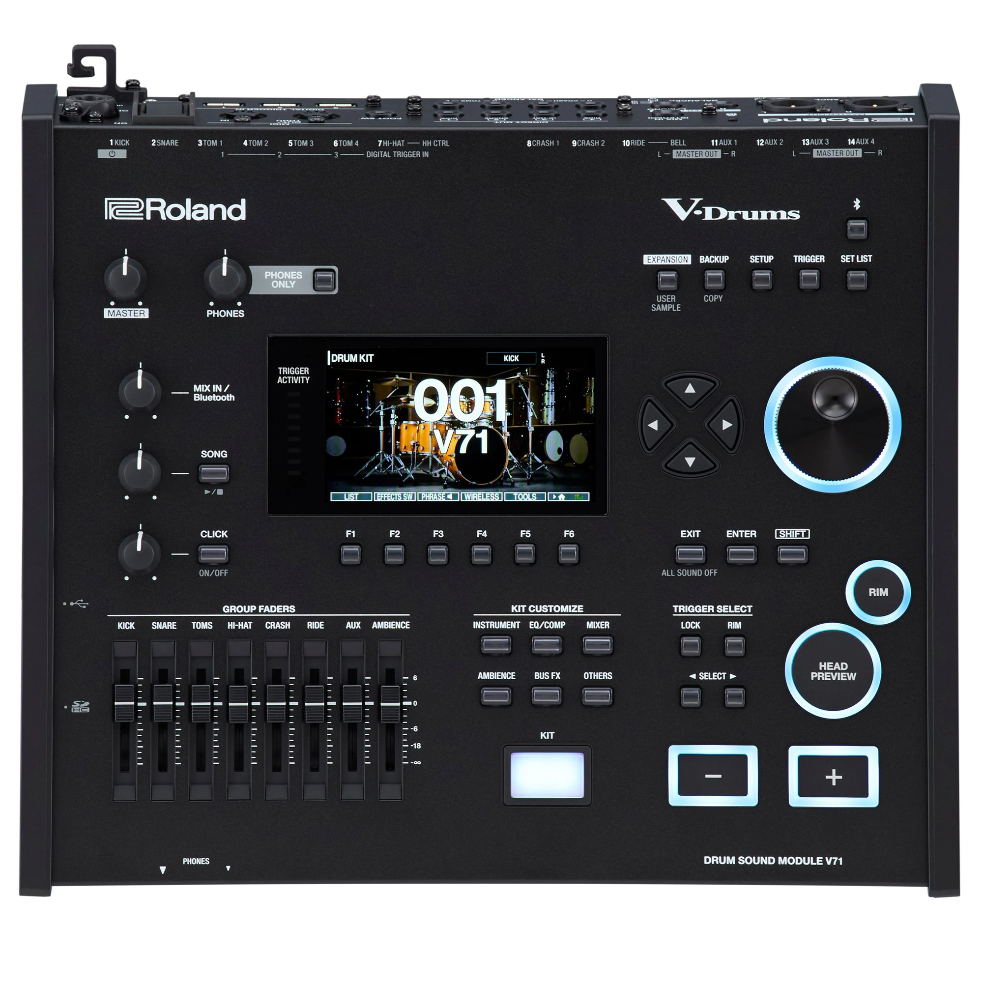 Roland VAD716 Flagship V-Drums Acoustic Design with V71 Sound Module - Gloss Cherry - V71(T) .jpg