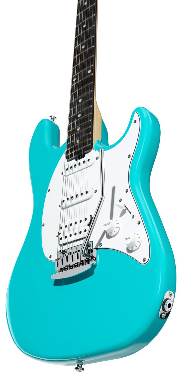 Sterling by Music Man Sub Cutlass CT20 HSS in Electric Blue with