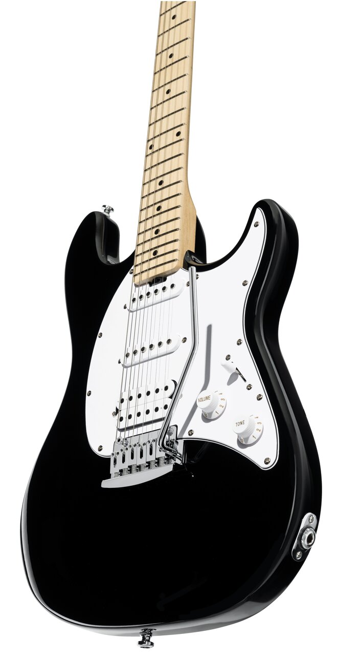 Sterling by Music Man Sub Cutlass CT20 HSS in Black with Maple Neck - ST-CT20HSS-BK-M1-RIGHT-LOWER-BOUT.jpg