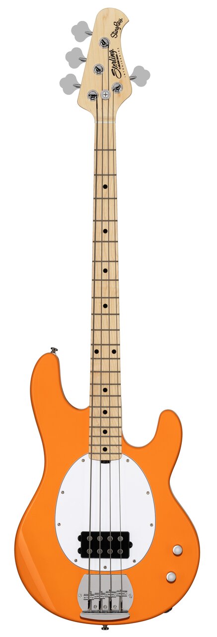 Sterling by Music Man Ray2 StingRay Bass Guitar in Sunrise Orange with Maple Neck - ST-RAY2-SRO-M1-FRONT-FULL (1).jpg