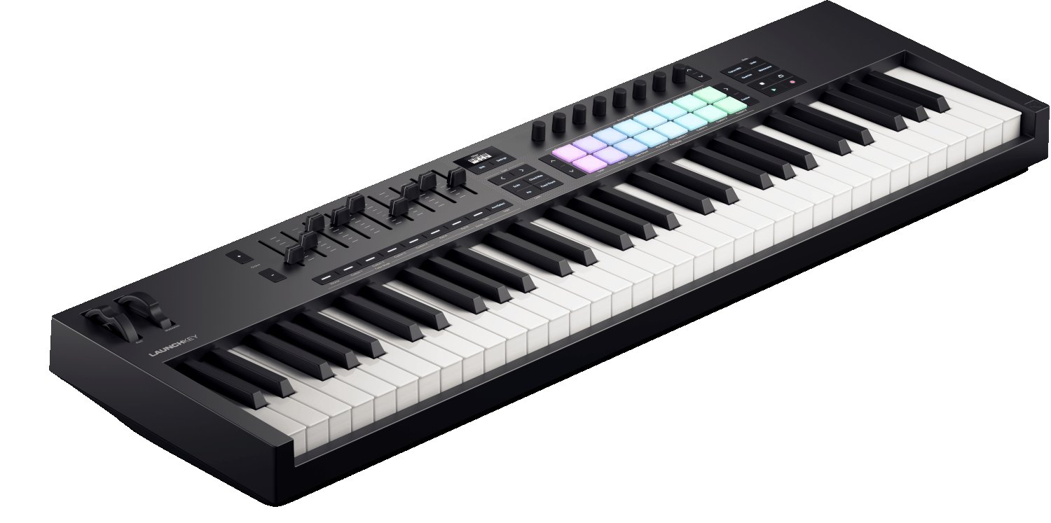 Novation Launchkey MK4 61 Key MIDI Keyboard & Controller - Novation_LK61_Left_Top-low-res.jpg