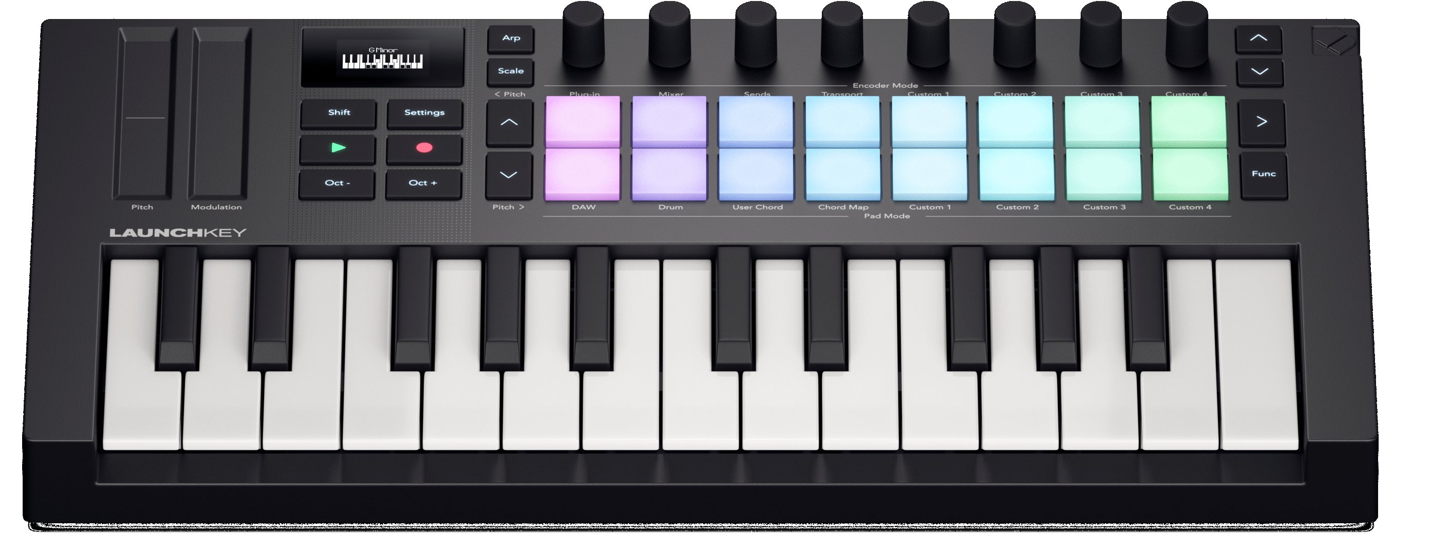 Novation Launchkey Mini MK4 25 Key MIDI Keyboard & Controller - Novation_LKM25_Front_Top-low-res.jpg