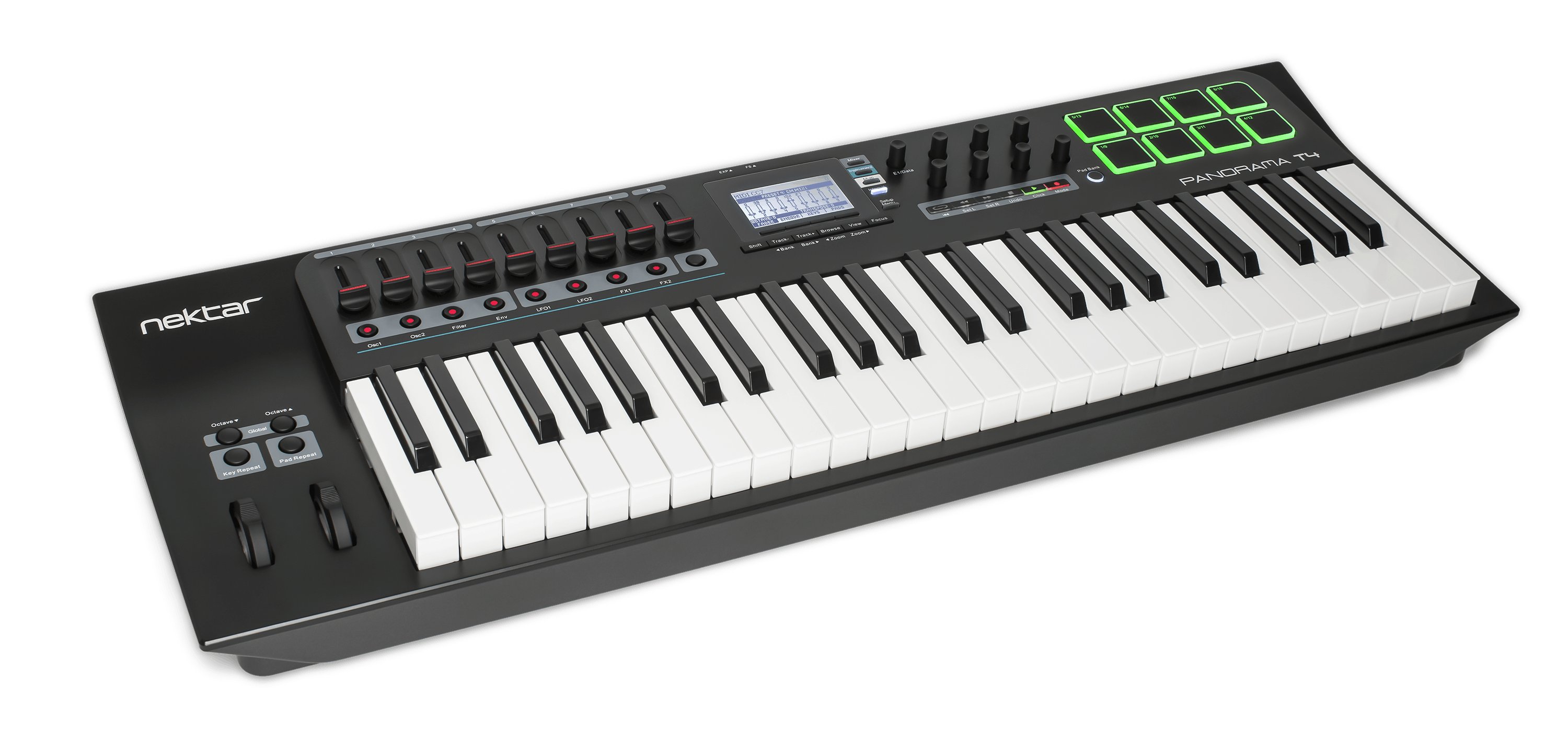 Nektar Panorama T4 - 49 Note Advanced MIDI Keyboard & Controller - 286053-T4_Left_angle.jpg