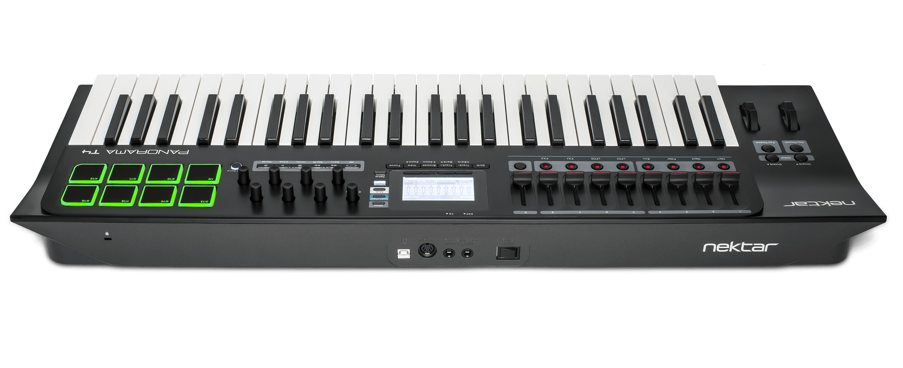 Nektar Panorama T4 - 49 Note Advanced MIDI Keyboard & Controller - 286055-T4_back_90d_angle.jpg
